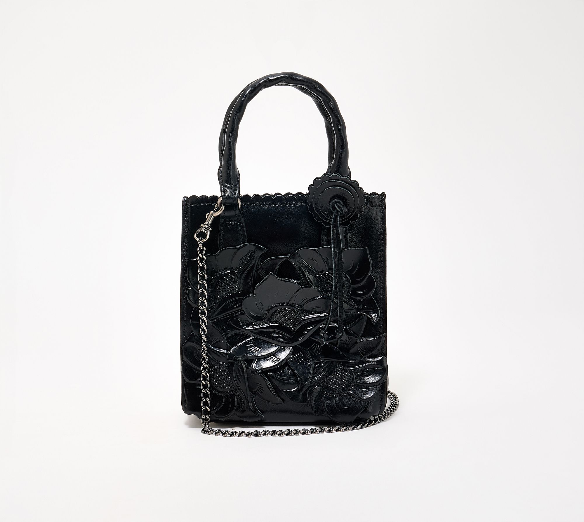 Patricia Nash Tooled Applique Leather Noella Crossbody