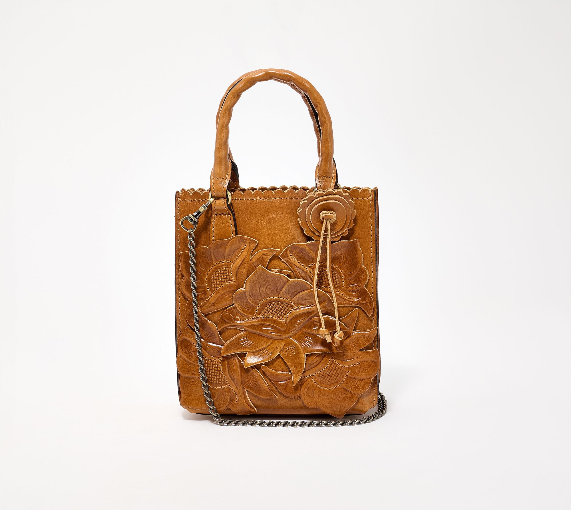 Patricia Nash Tooled Applique Leather Noella Crossbody