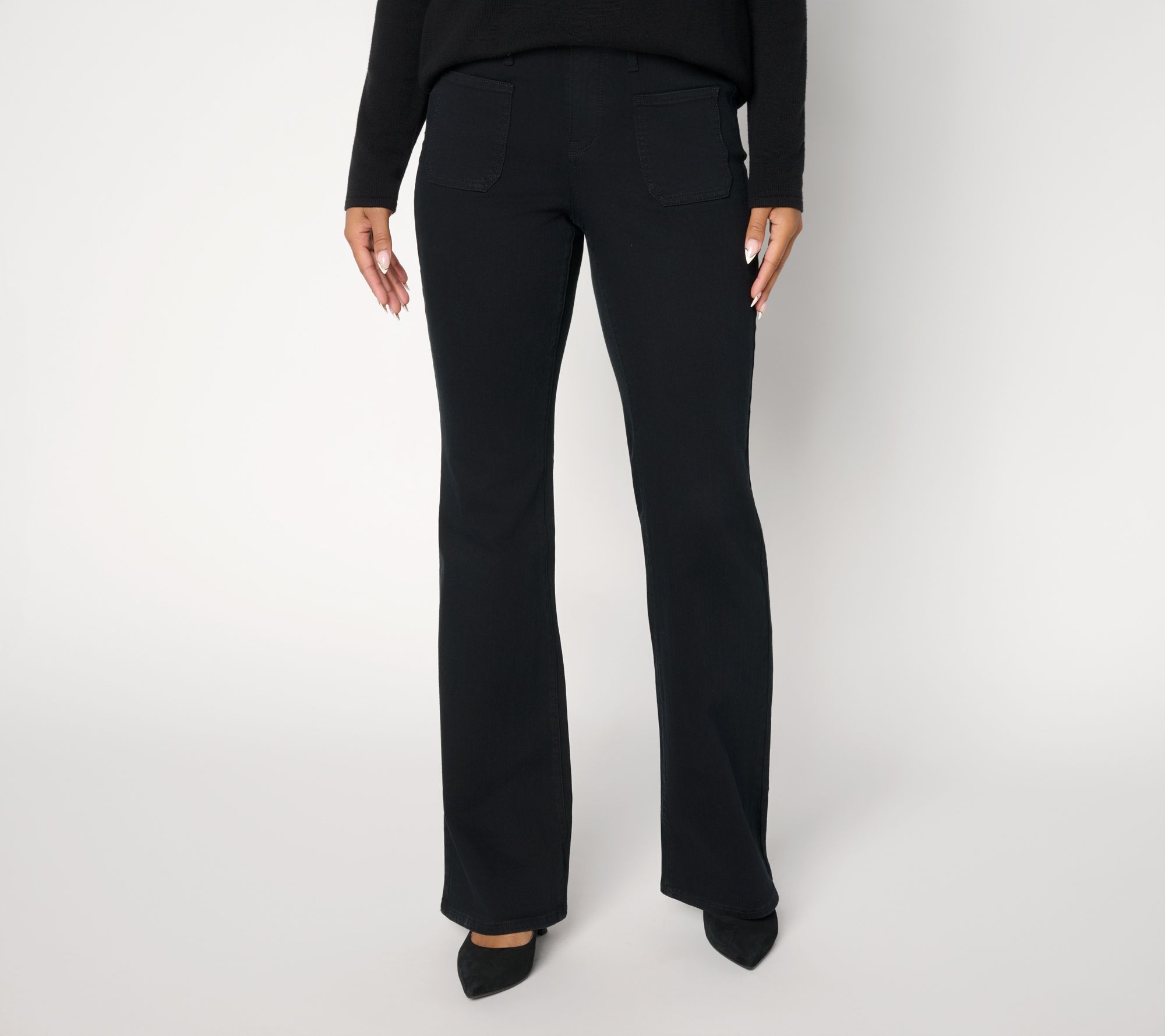 "As Is" NYDJ Sure Stretch Ava Flare Patch Pocket Jeans