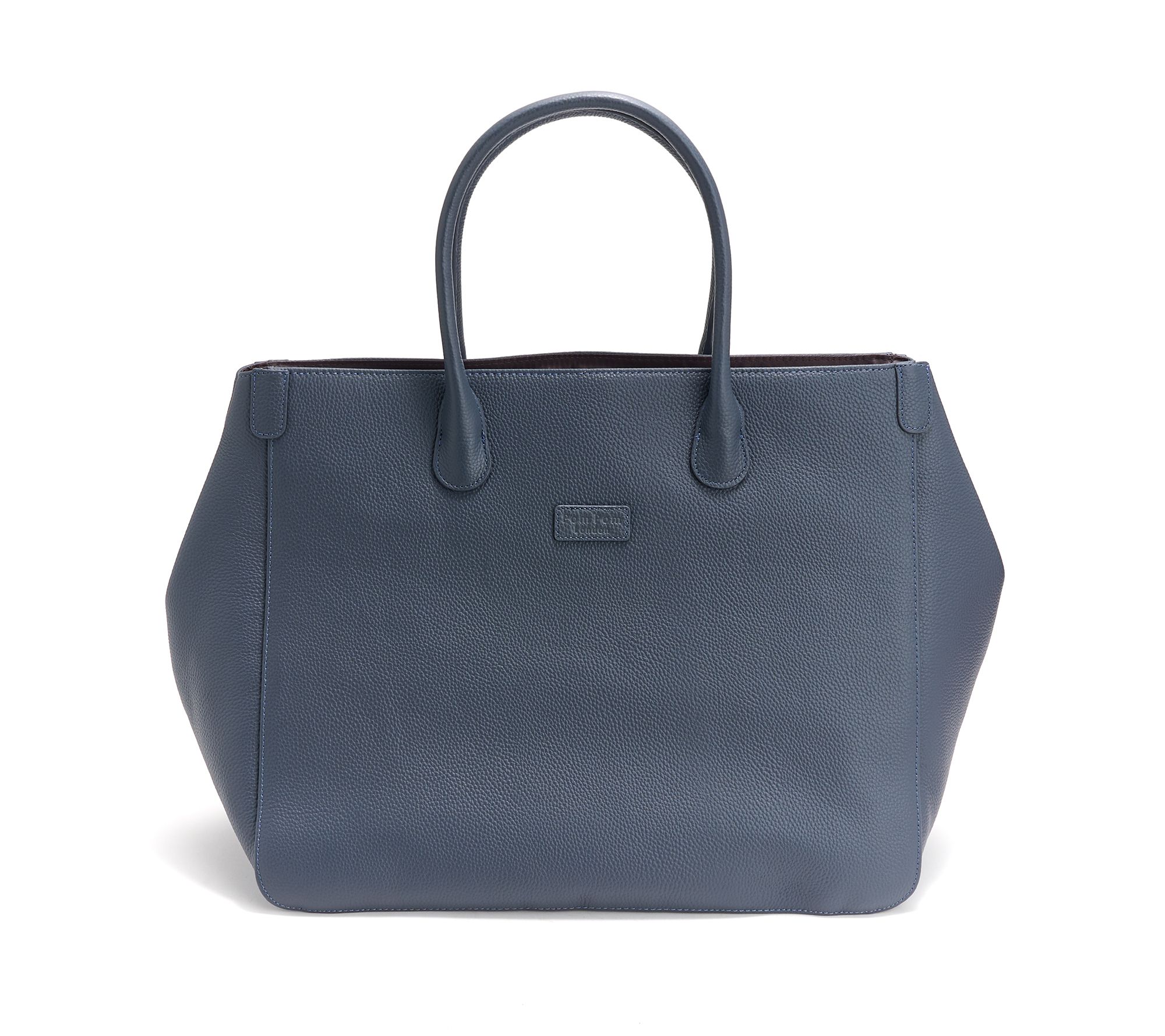 "As Is" Pom Pom London Leather Camden Overnight Bag