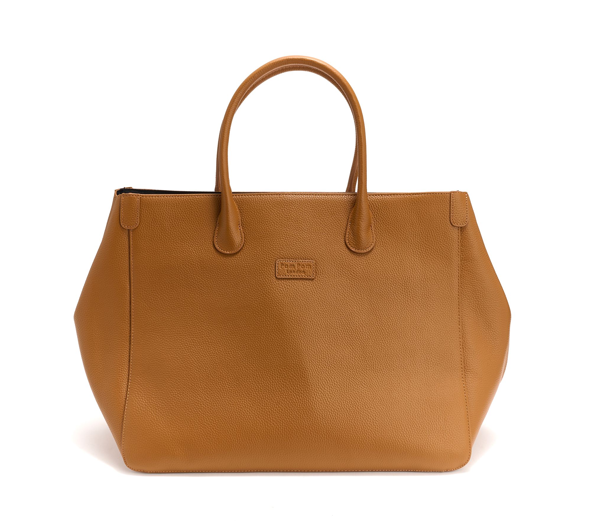 "As Is" Pom Pom London Leather Camden Overnight Bag