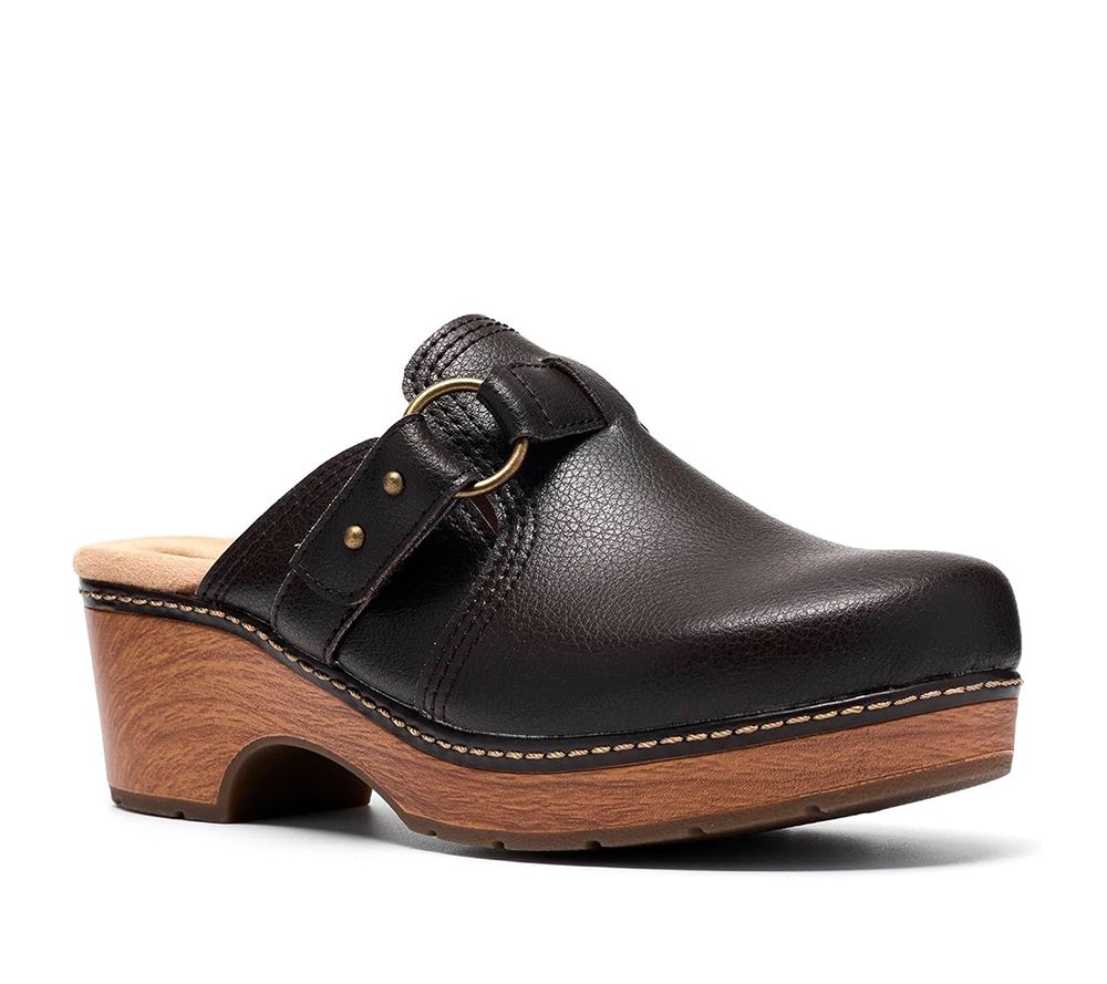 Clarks Collection Leather Clogs -Paizlee Ali