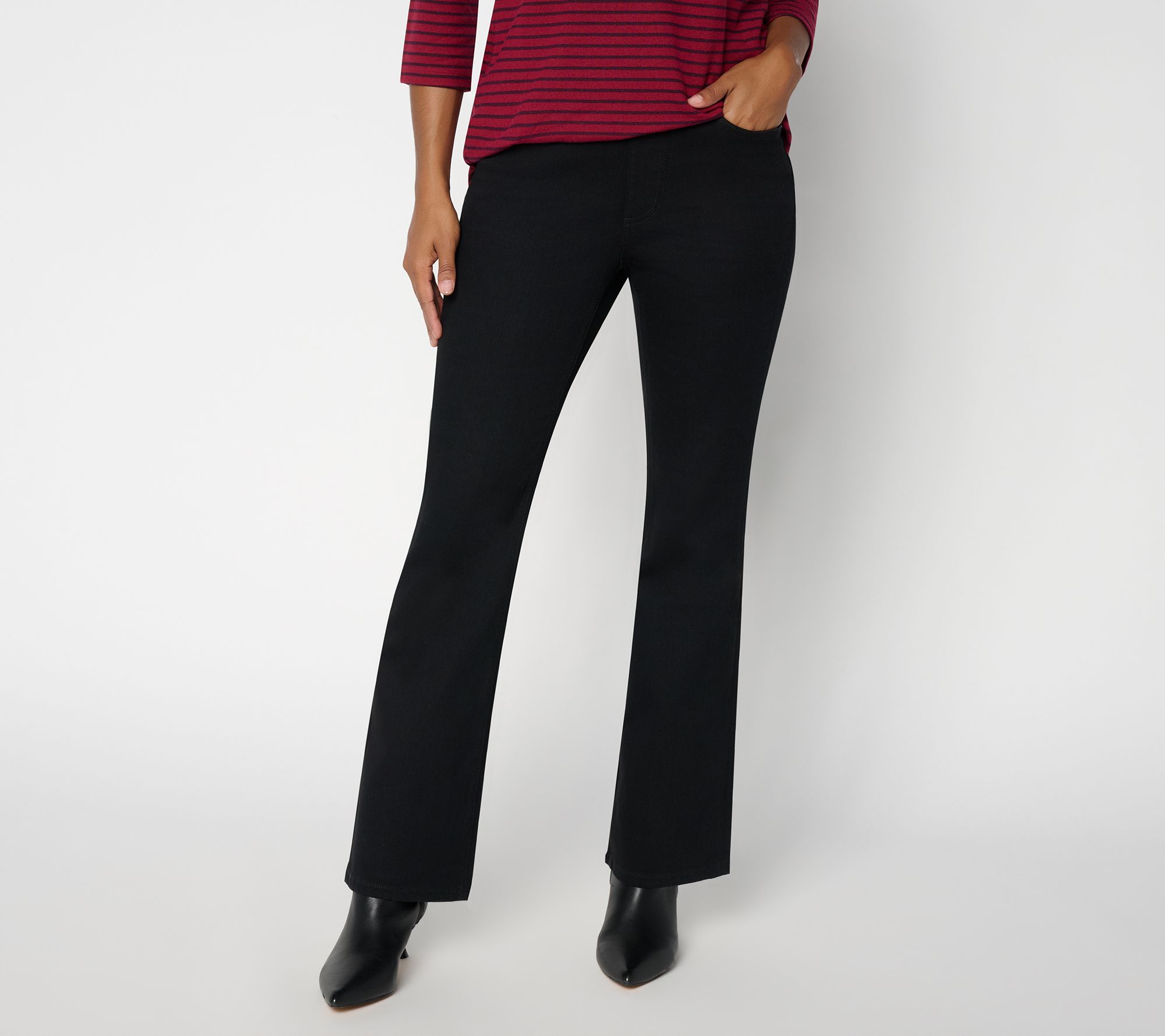 Denim & Co. Petite So Soft Denim Boot Cut Jeans