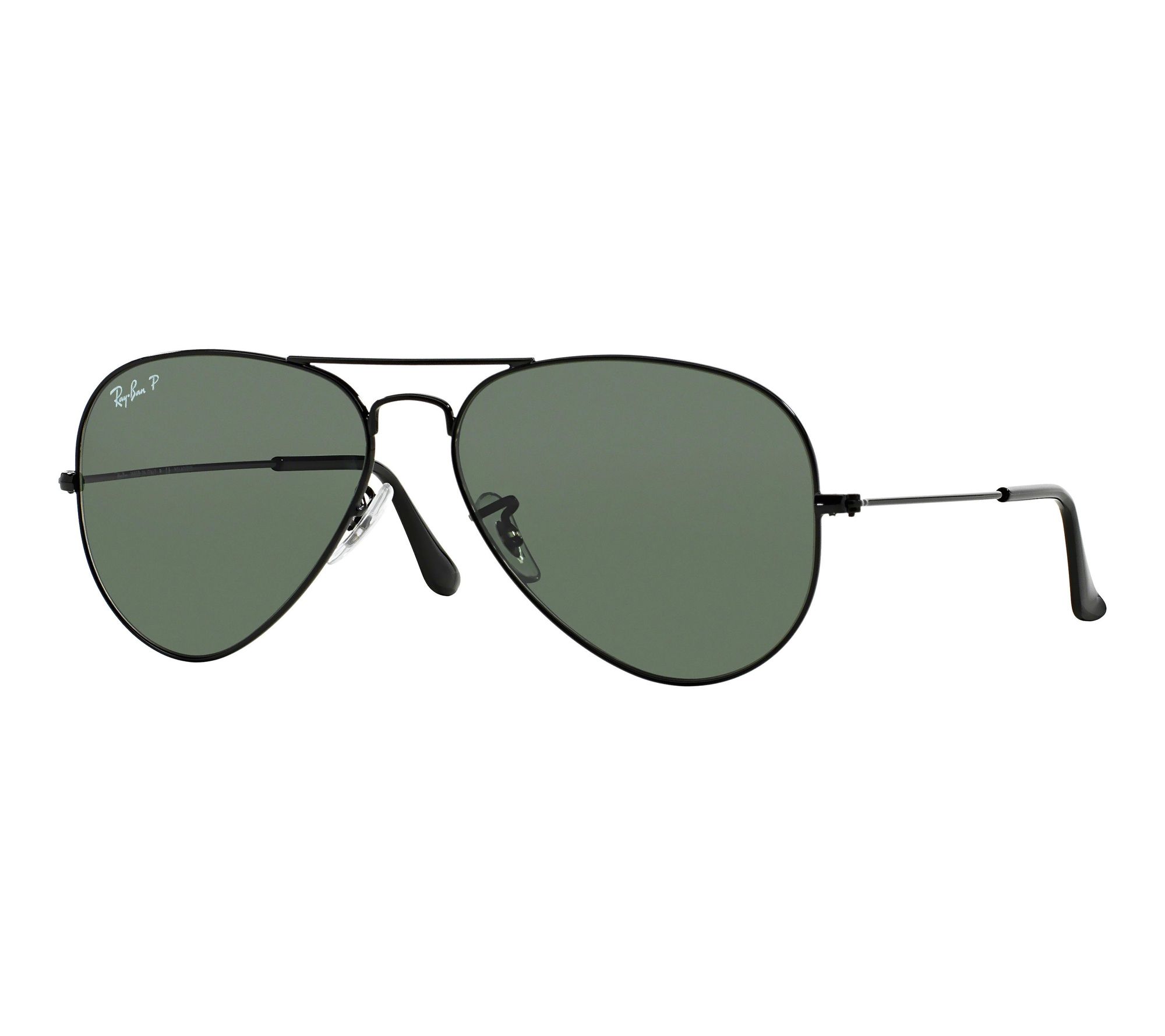 Ray-Ban Polarized Aviator Classic Sunglasses- B lack/58mm