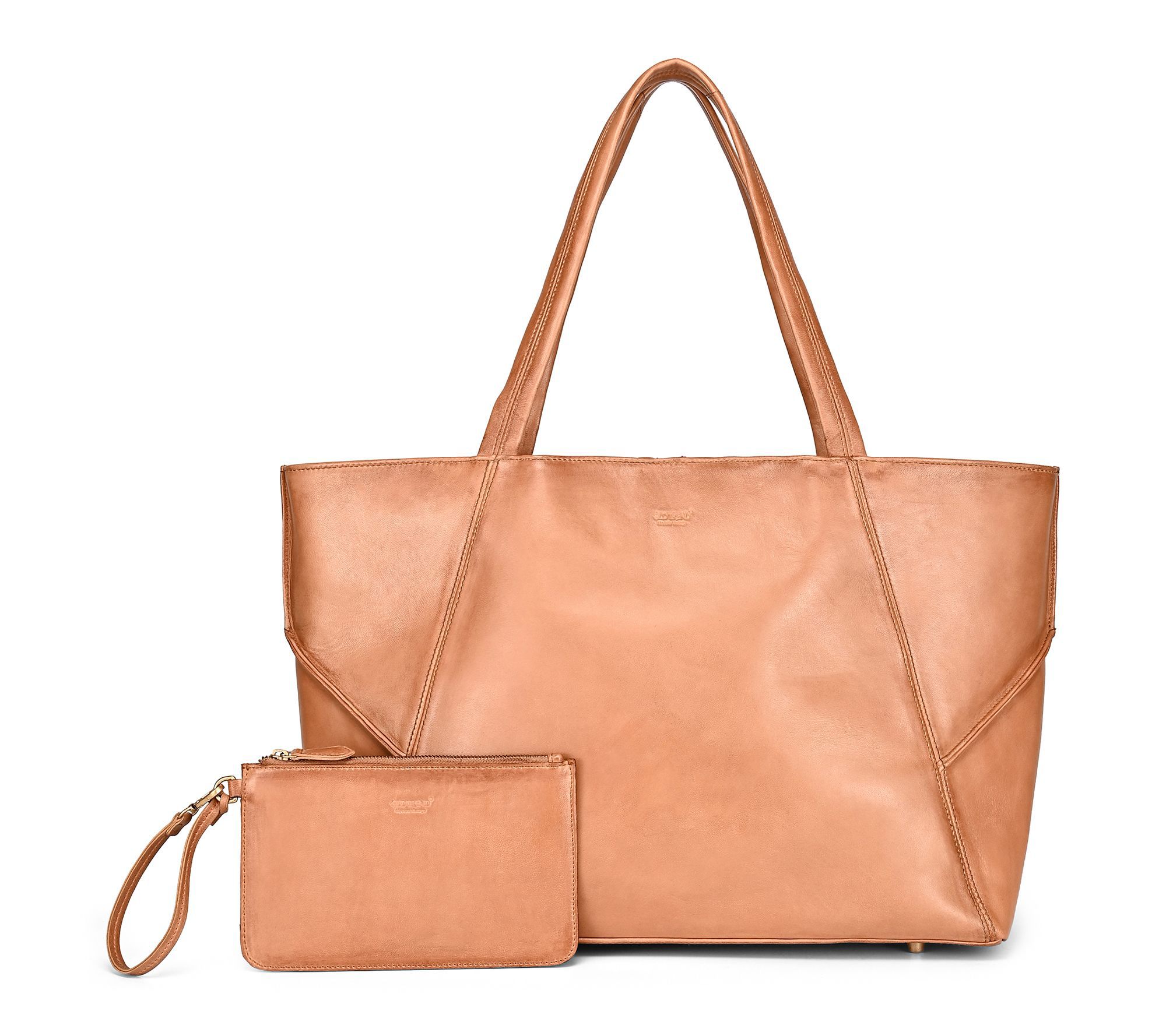 Old Trend Wishbone Oversized Leather Carryall Tote