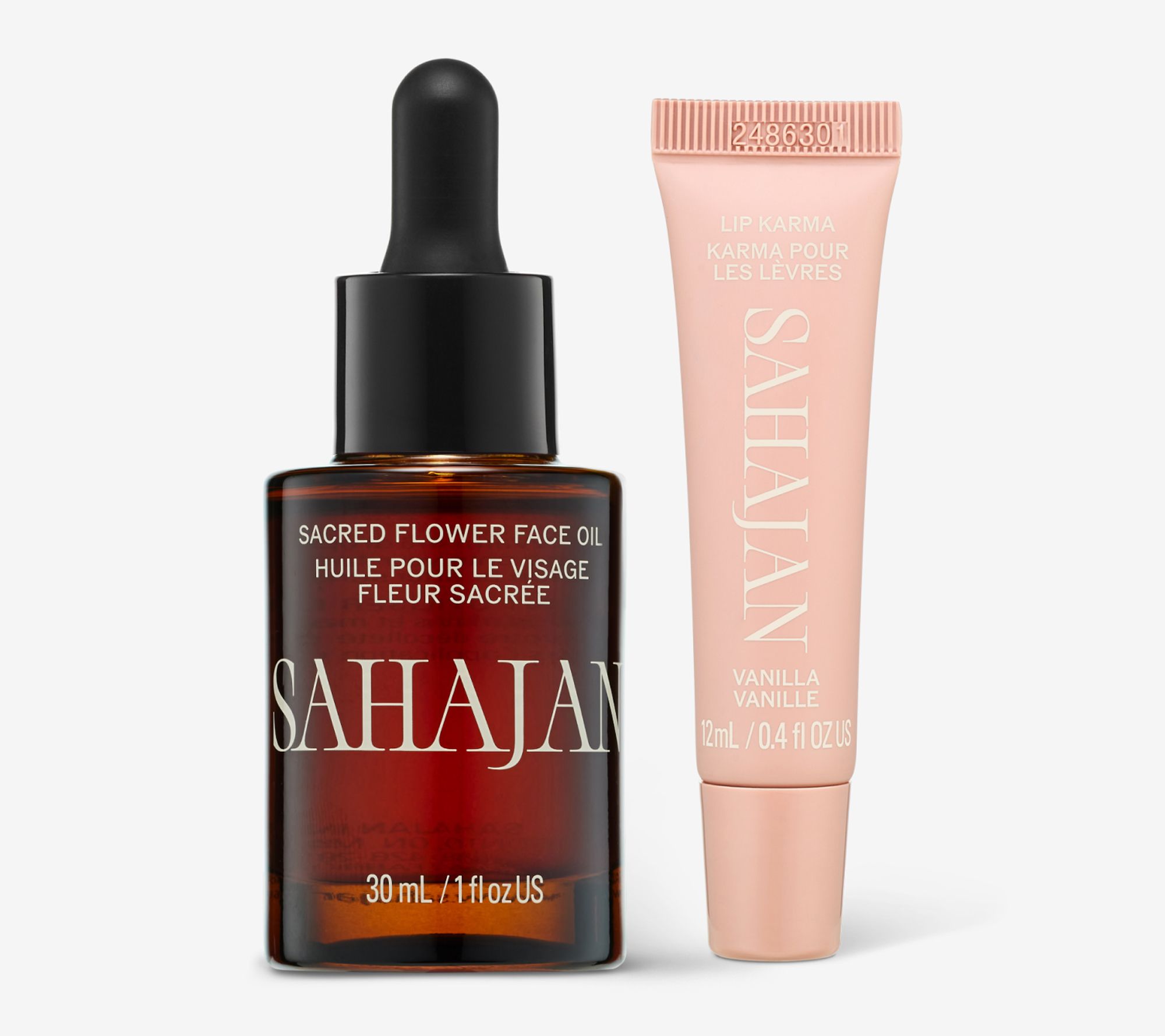Sahajan Sacred Flower Face Oil & Lip Karma Vanilla Set
