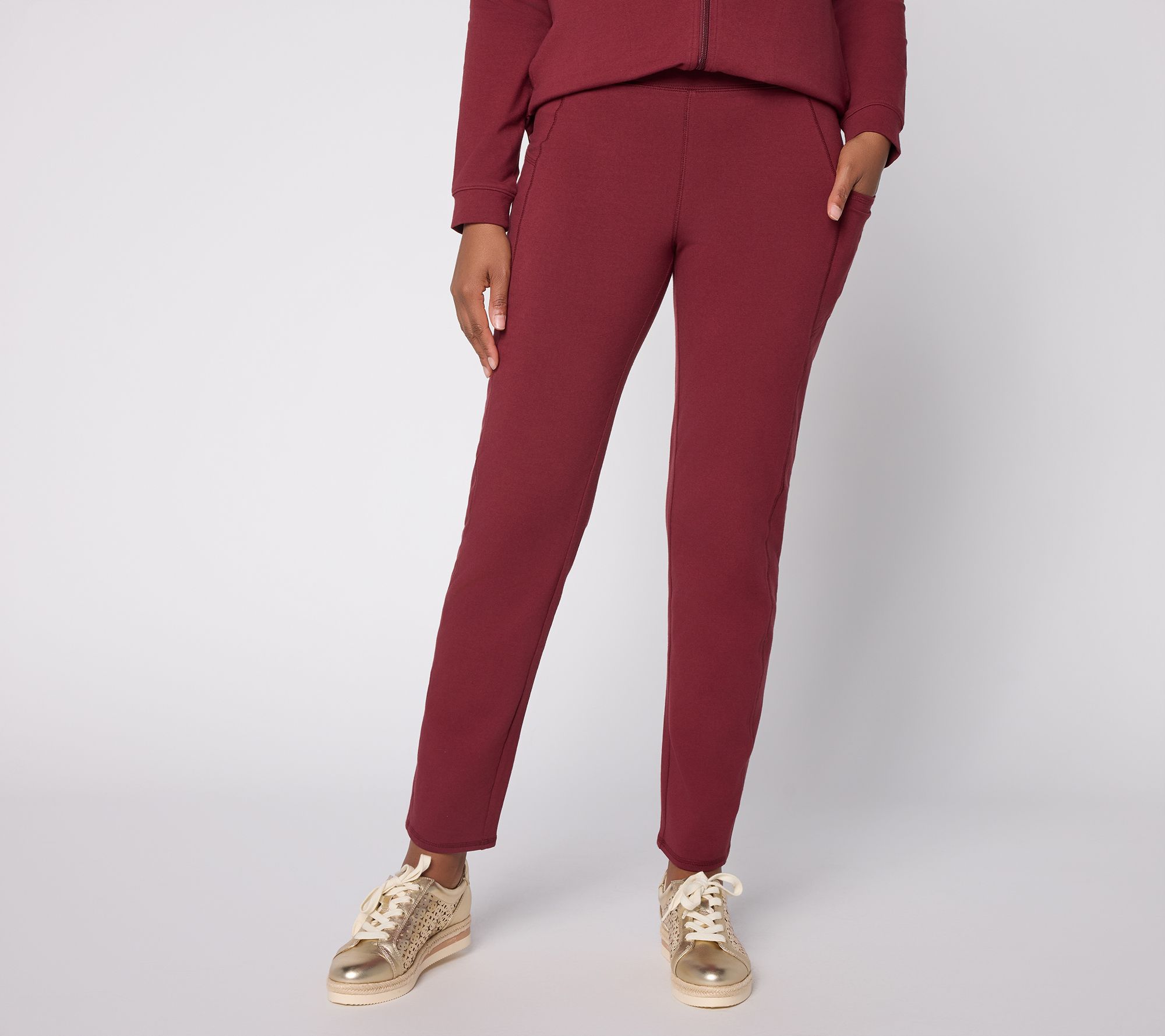 "As Is" Denim & Co. Active Reg Duo Stretch Straight Leg Pants
