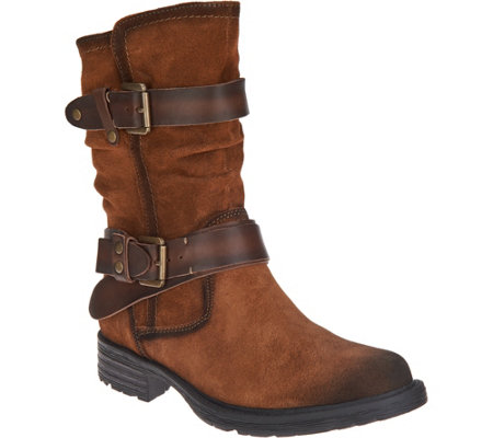 Earth Suede Mid Calf Boots - Everwood - Page 1 — QVC.com