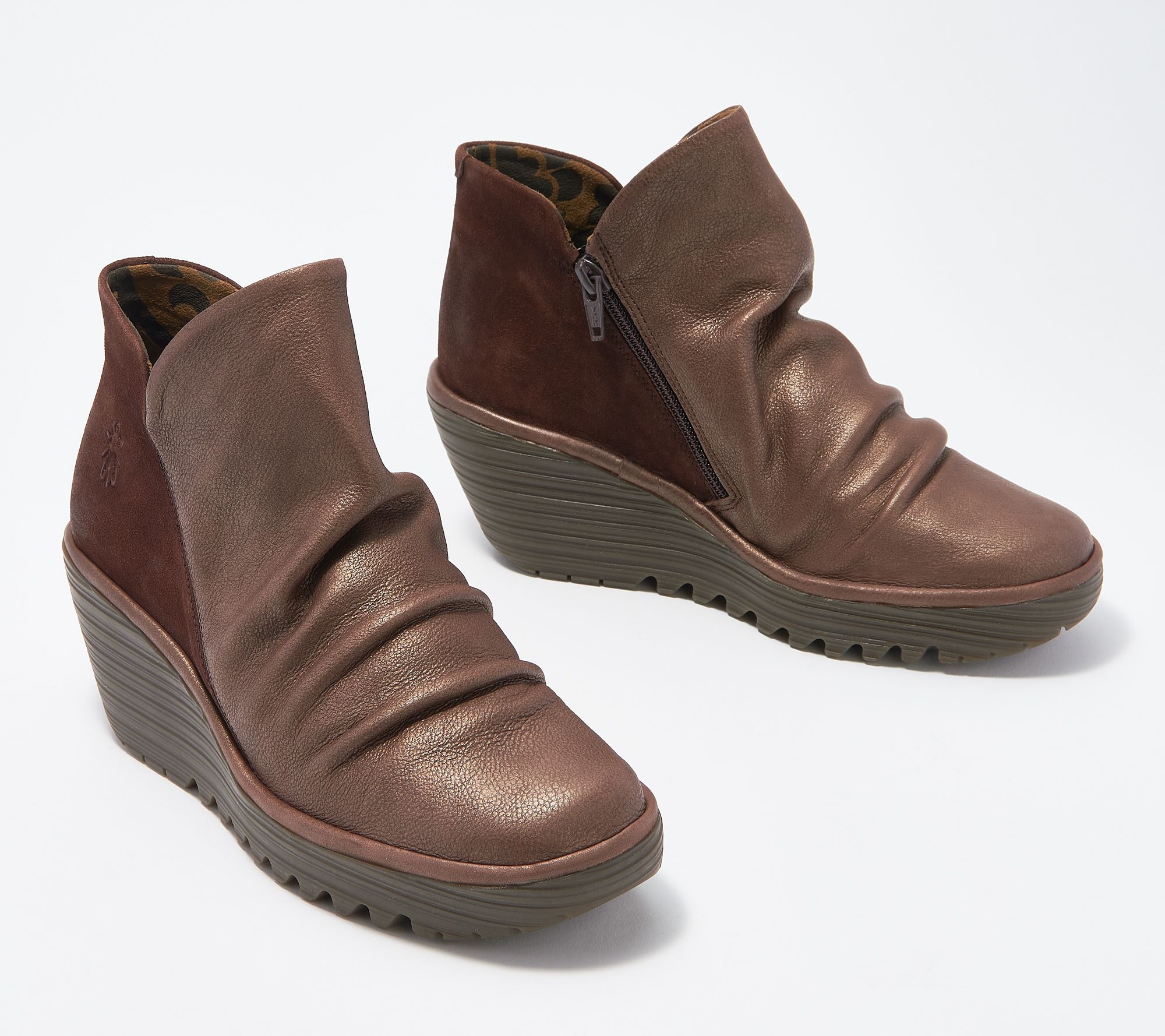 FLY London Leather Ankle Boots - Yip - QVC.com