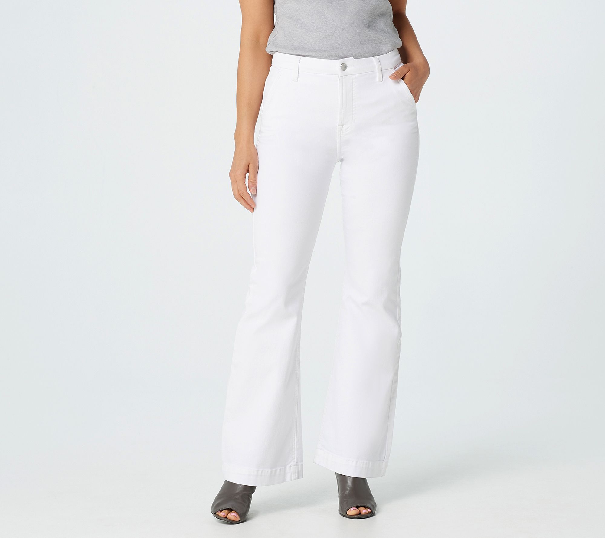 Jen7 by 7 for All Mankind Tailorless Trousers - White - QVC.com