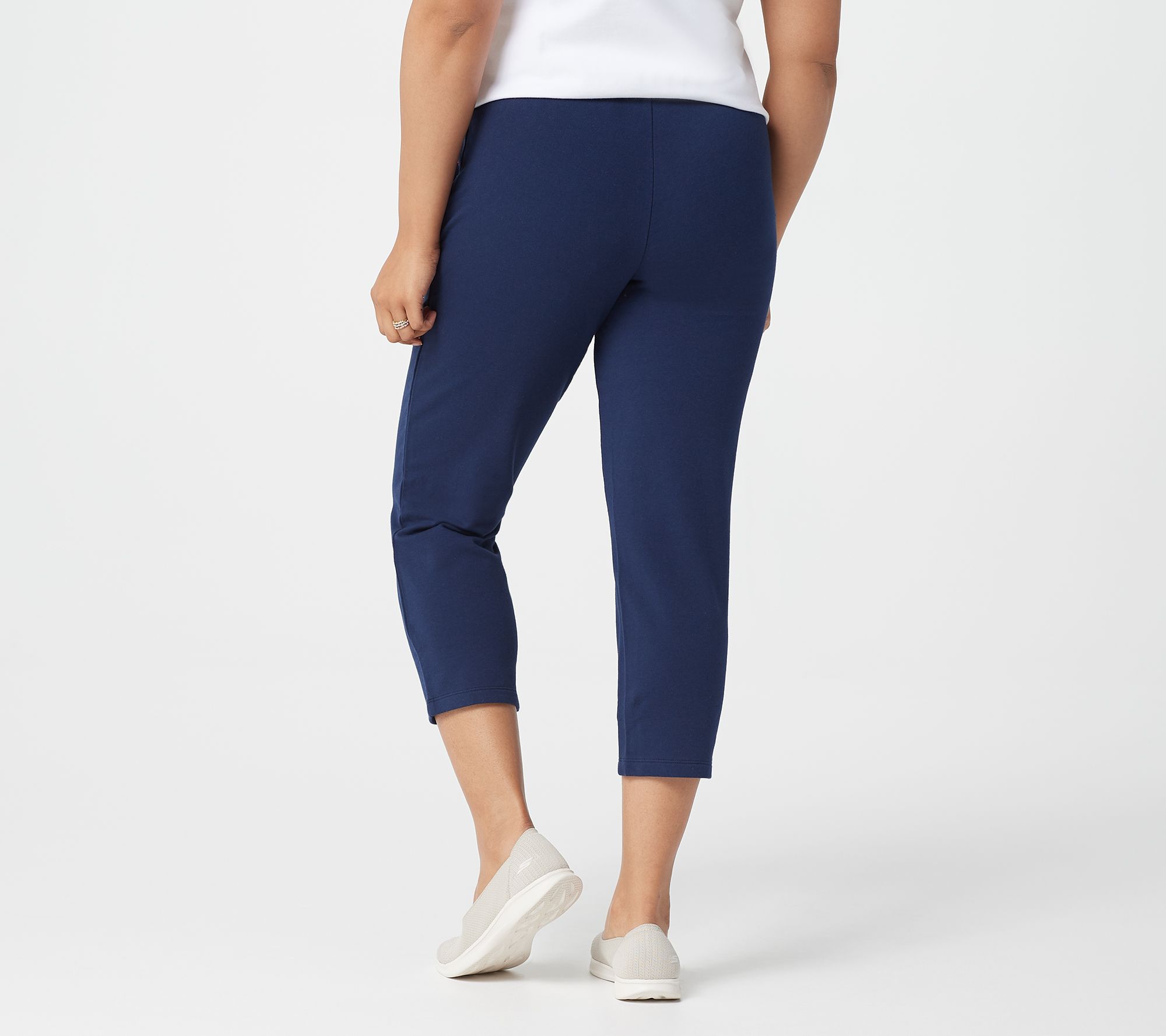 "As Is" Denim & Co. Active French Terry SlimLeg Crop Pants