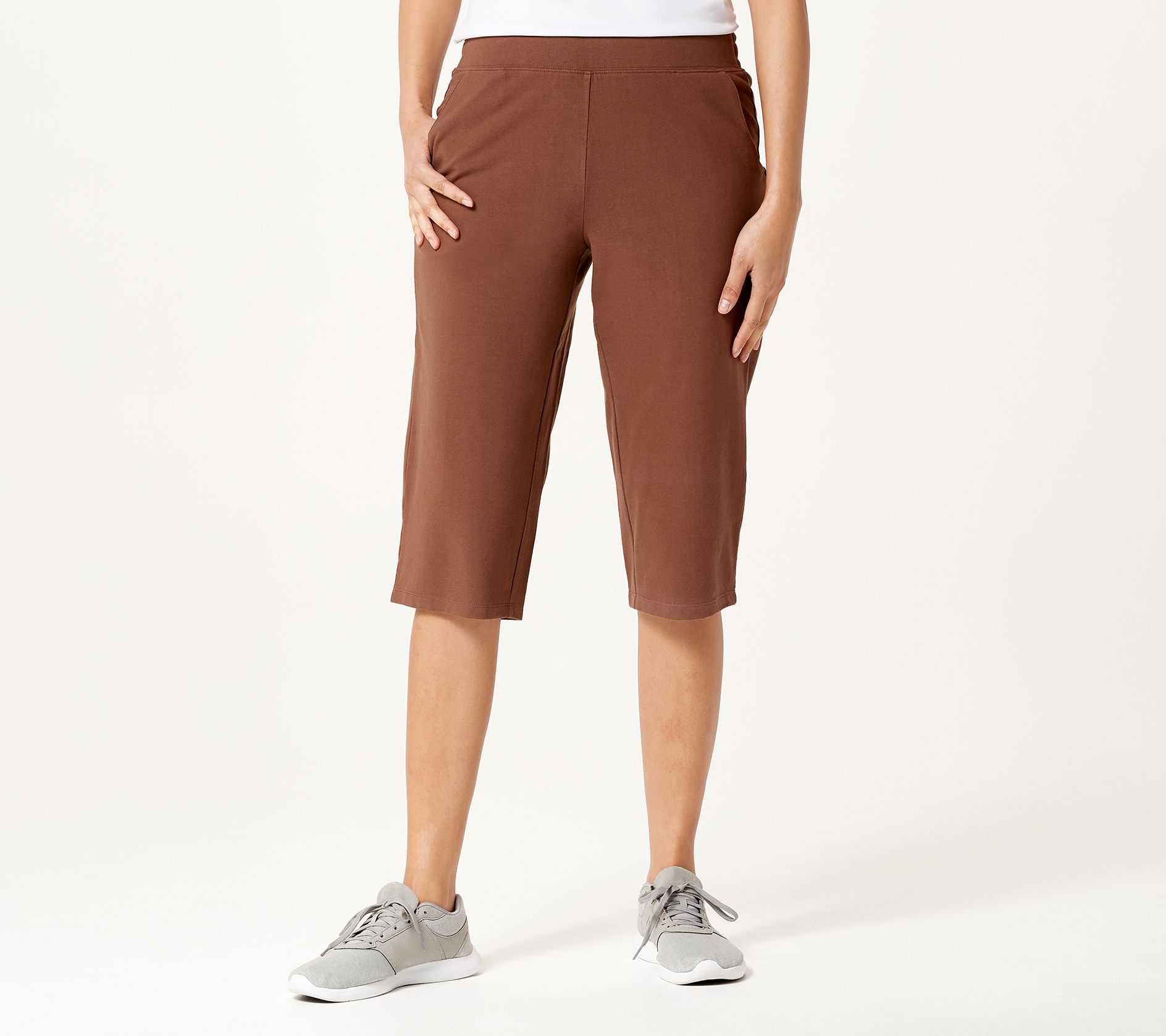 As Is Denim & Co. Active Duo Stretch Skimmer Length Pants 