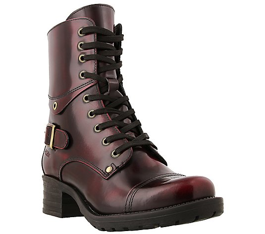 Taos Leather Lace-Up Mid Boots - Crave