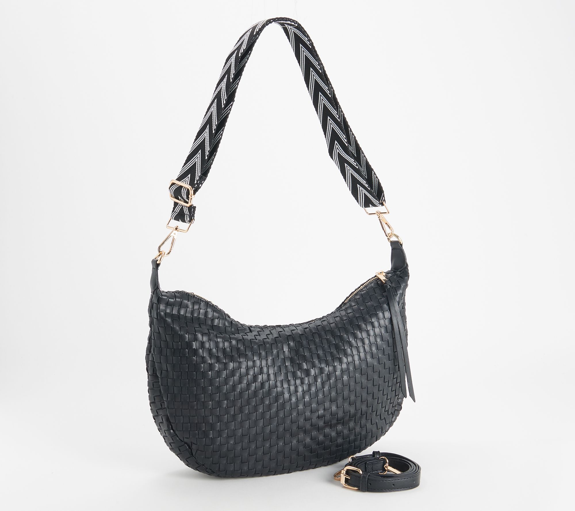 Original quality PU leather handbag purse cute moon bag Female