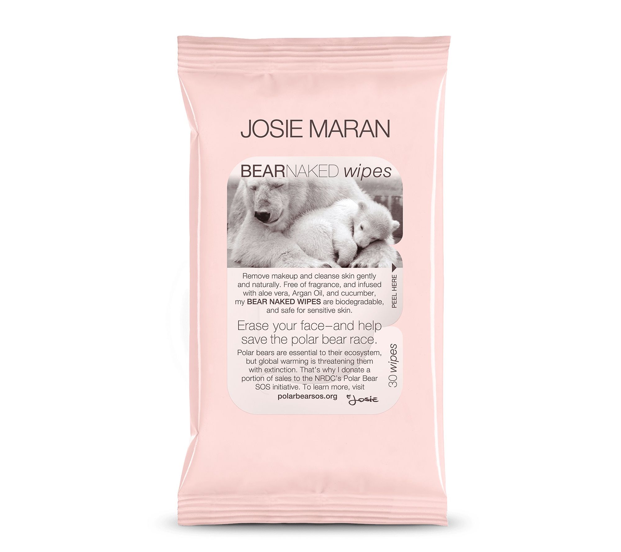 Josie Maran Bear Naked Wipes - QVC.com