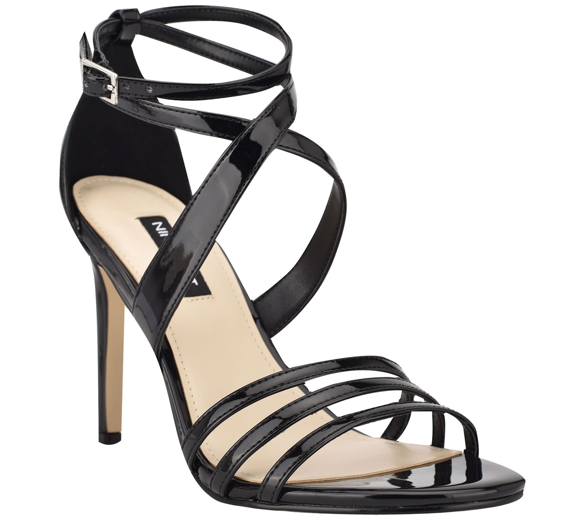 Nine West Strappy Stiletto Dress Sandals - Ilov - QVC.com