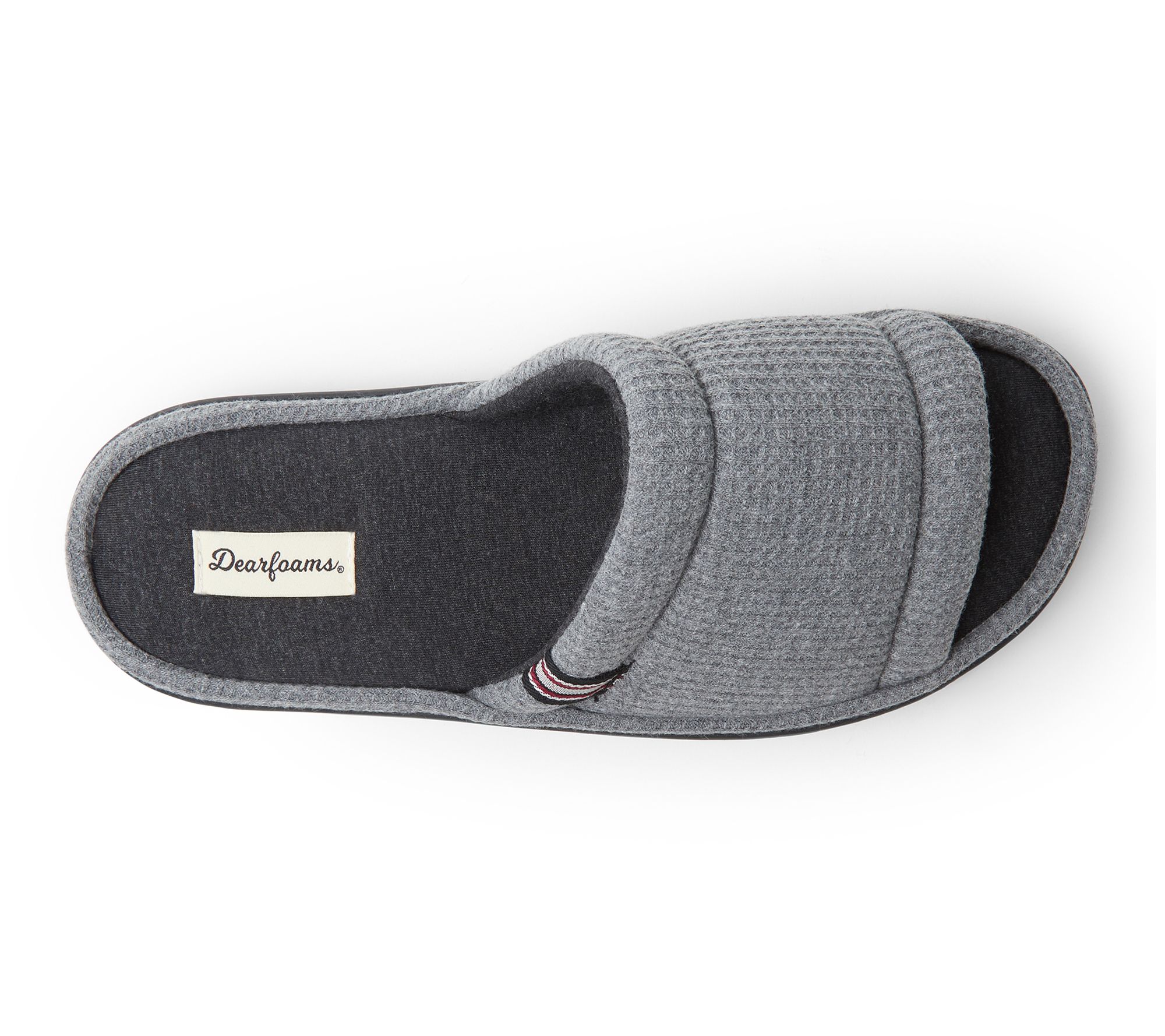 Dearfoams Men's Waffle Knit Slide Slippers - Daniel - QVC.com