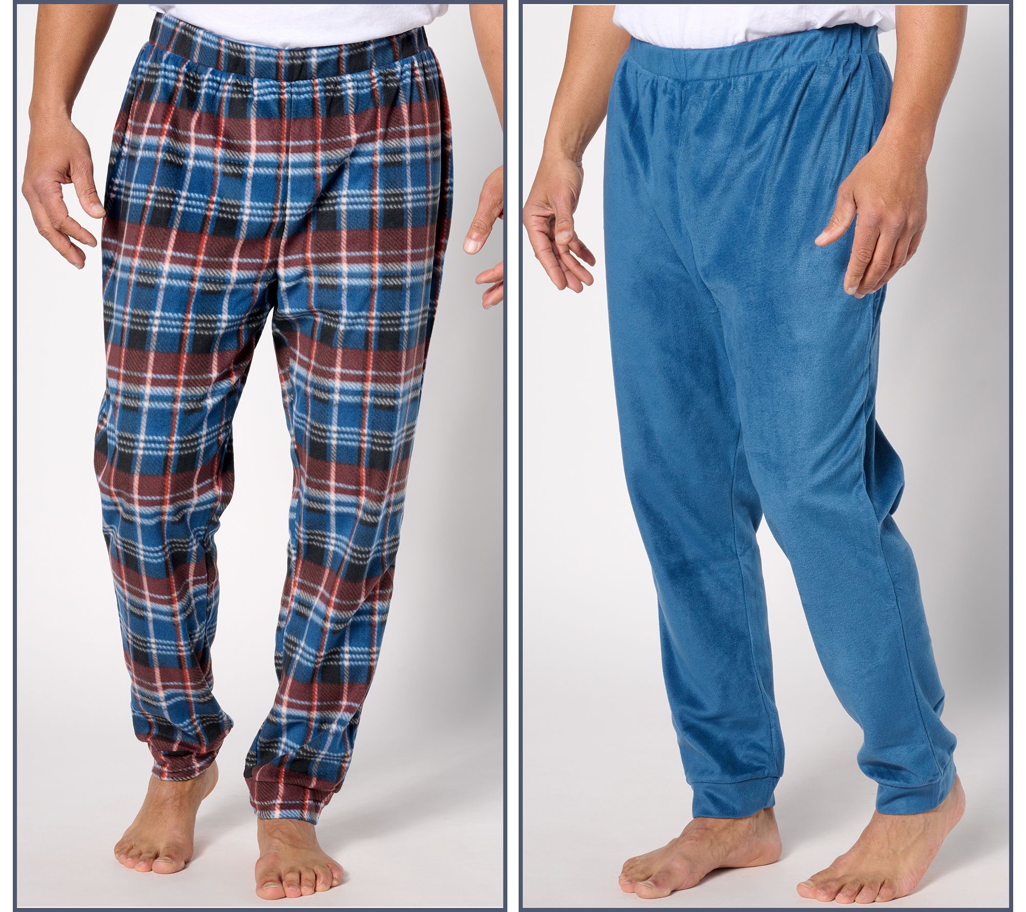 Men's Flannel Light Blue Jogger Lounge Pants – Members Only®