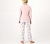 Life is Good Cotton Top and Flannel Pants Pajama Set, 1 of 4