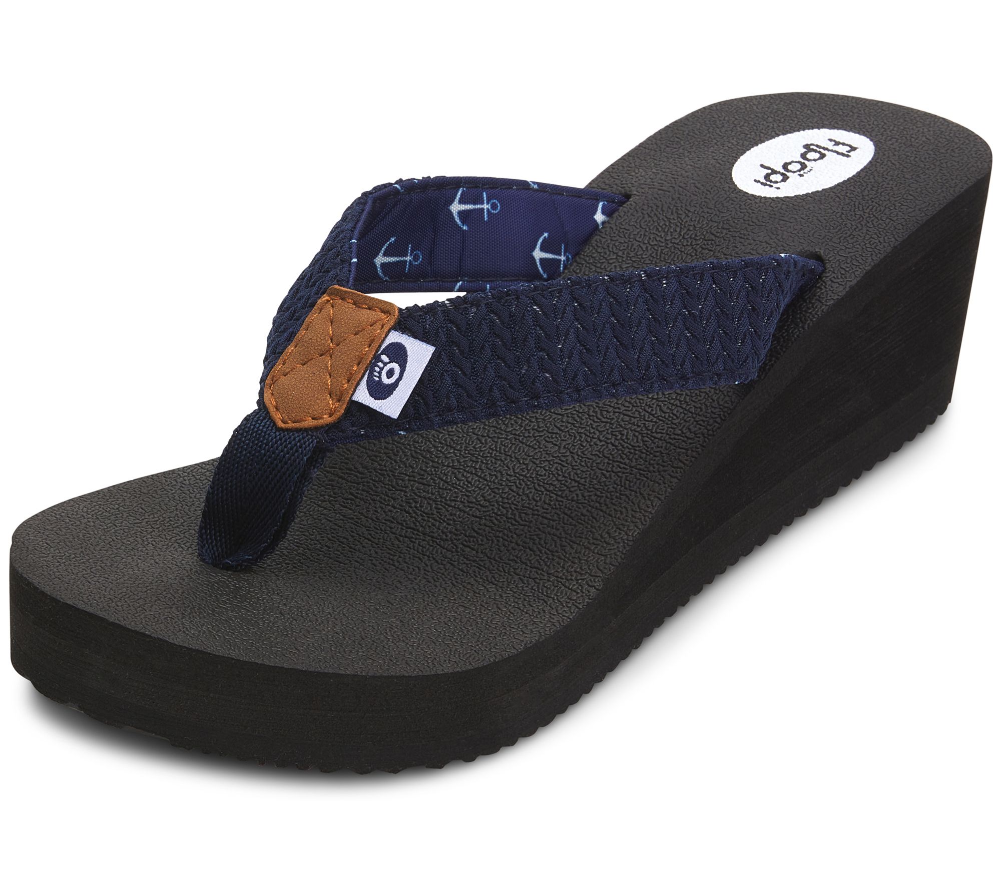 Floopi Women's Yoga Mat Thong Flip Flop Wedge Sandals - Anna