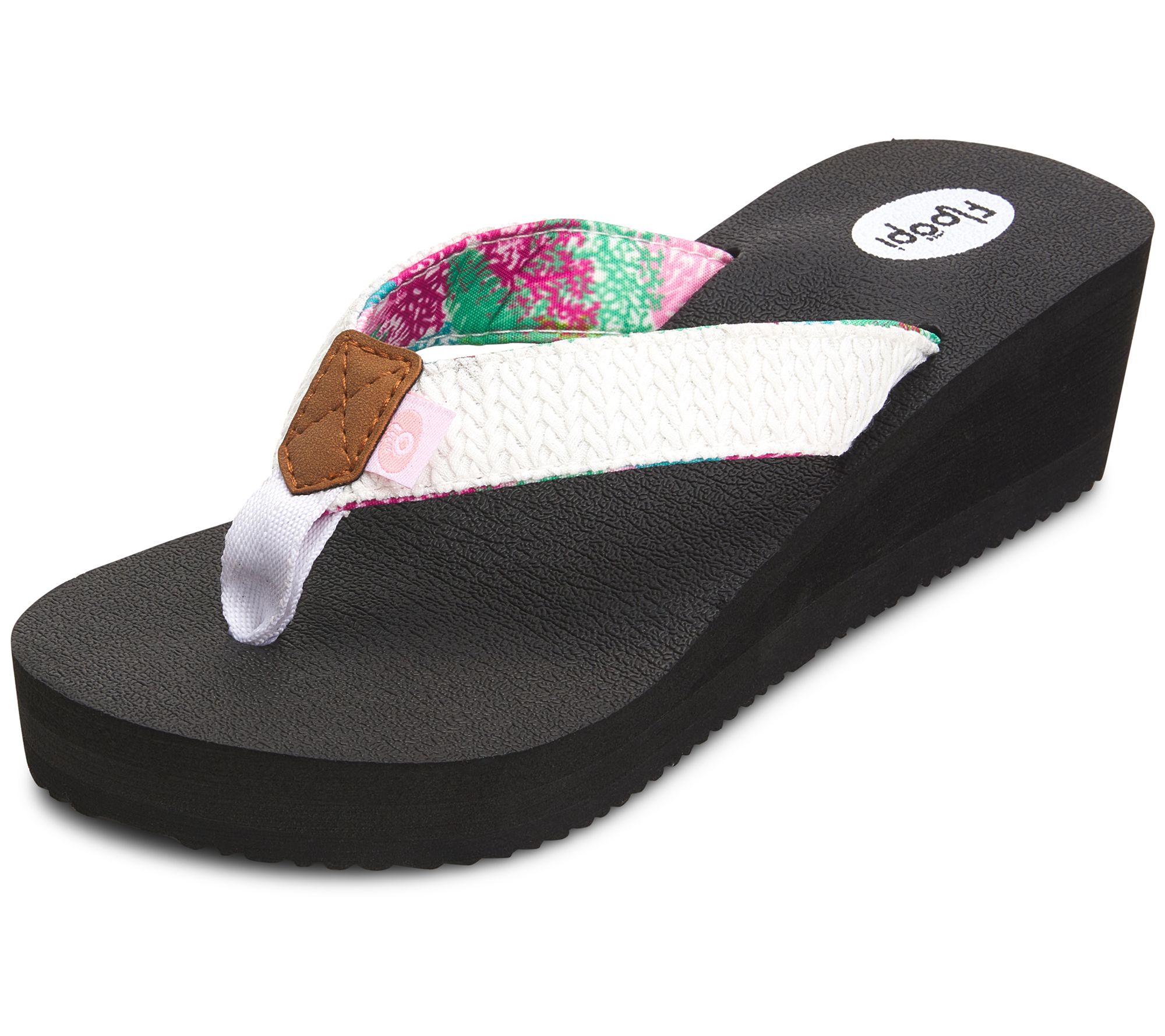 Floopi Women's Yoga Mat Thong Flip Flop Wedge Sandals - Anna