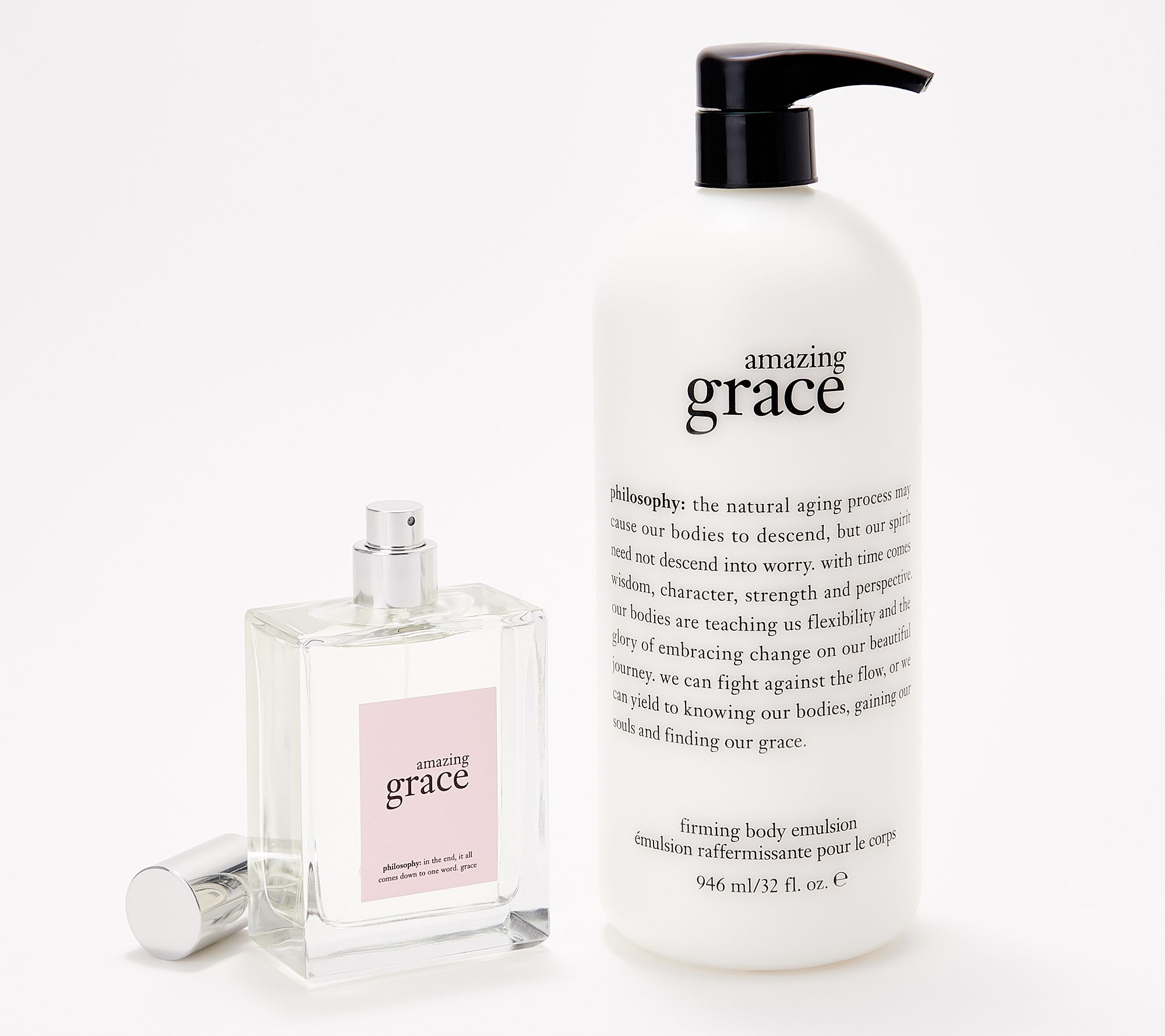 (QVC) philosophy supersize all the grace body lotion & fragrance set