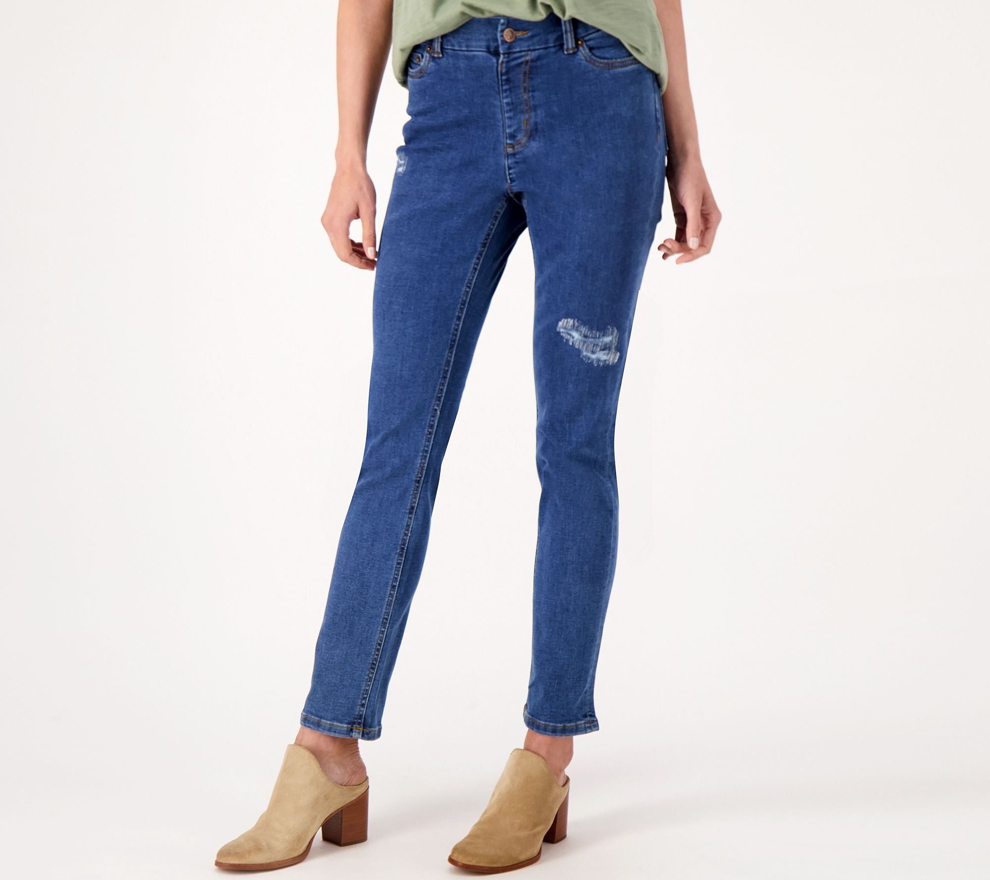 "As Is" Denim & Co. Canyon Retreat Petite Easy Stretch Denim Jean