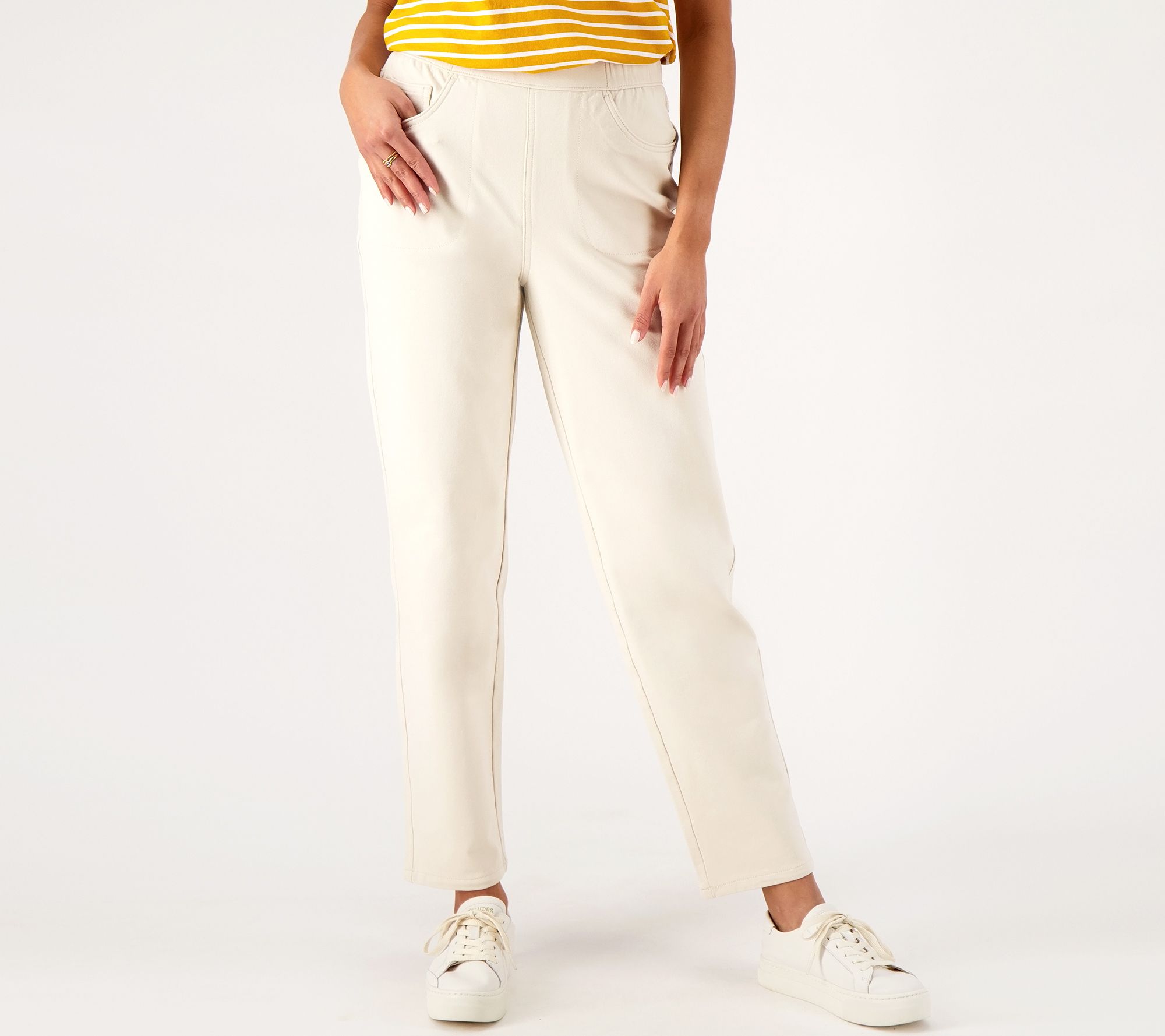 "As Is" Quacker Factory Regular DreamJeanne Pull-On Straight Leg