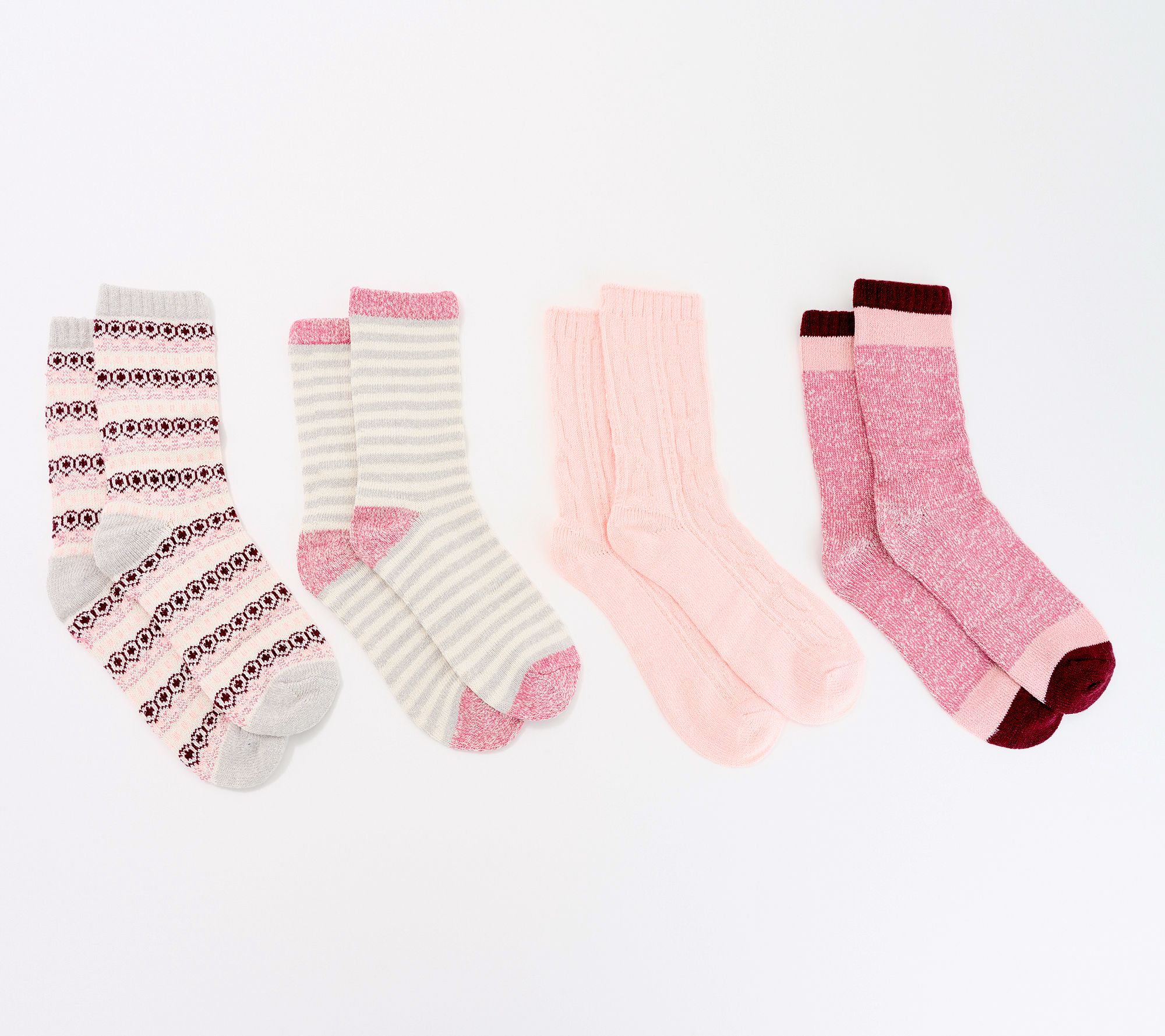 Cuddl Duds Set of 4 Women's Cashmere Blend Socks - QVC.com