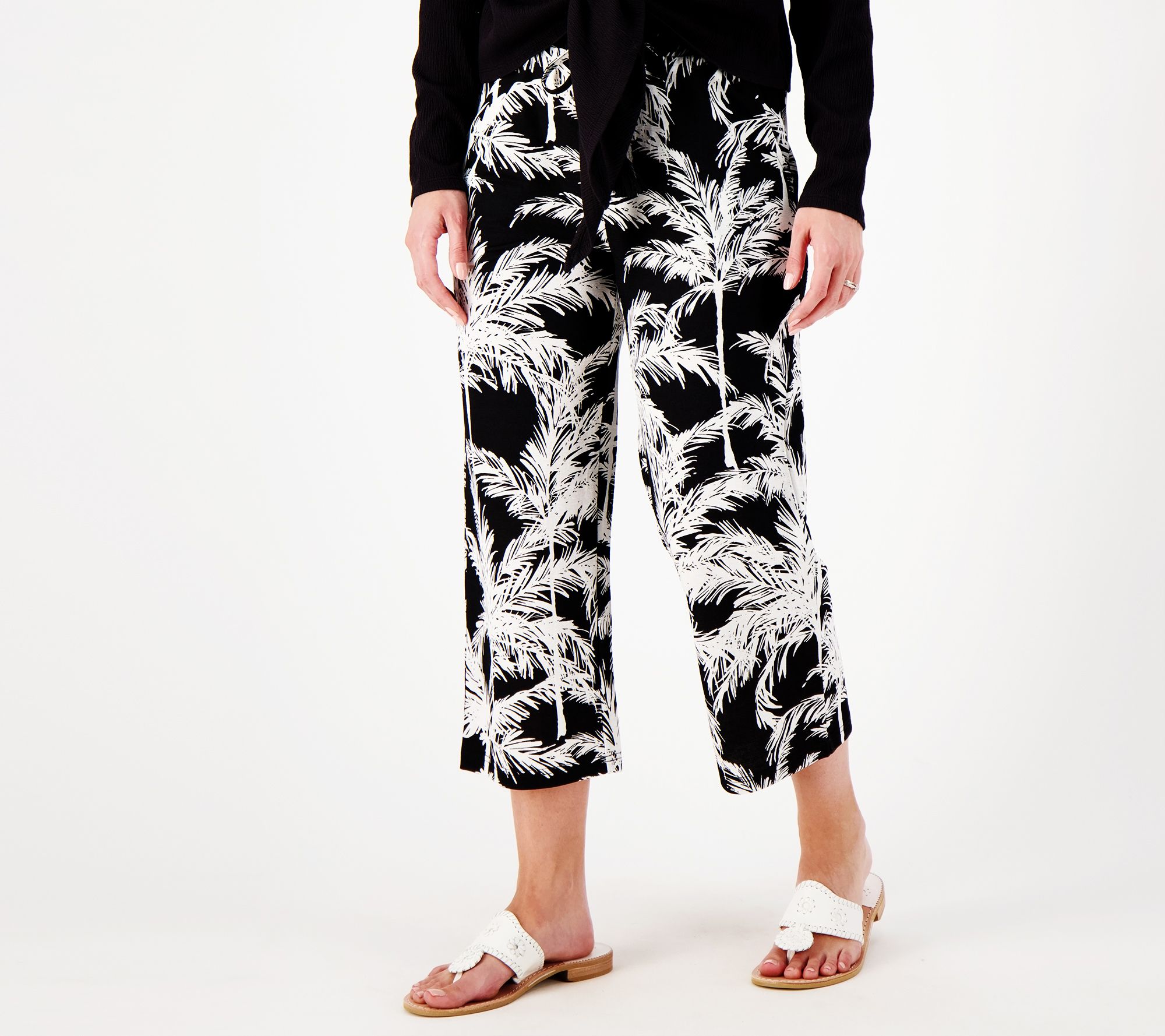 "As Is" Belle Beach by Kim Gravel Reg Cabana Cropped Beach Pant