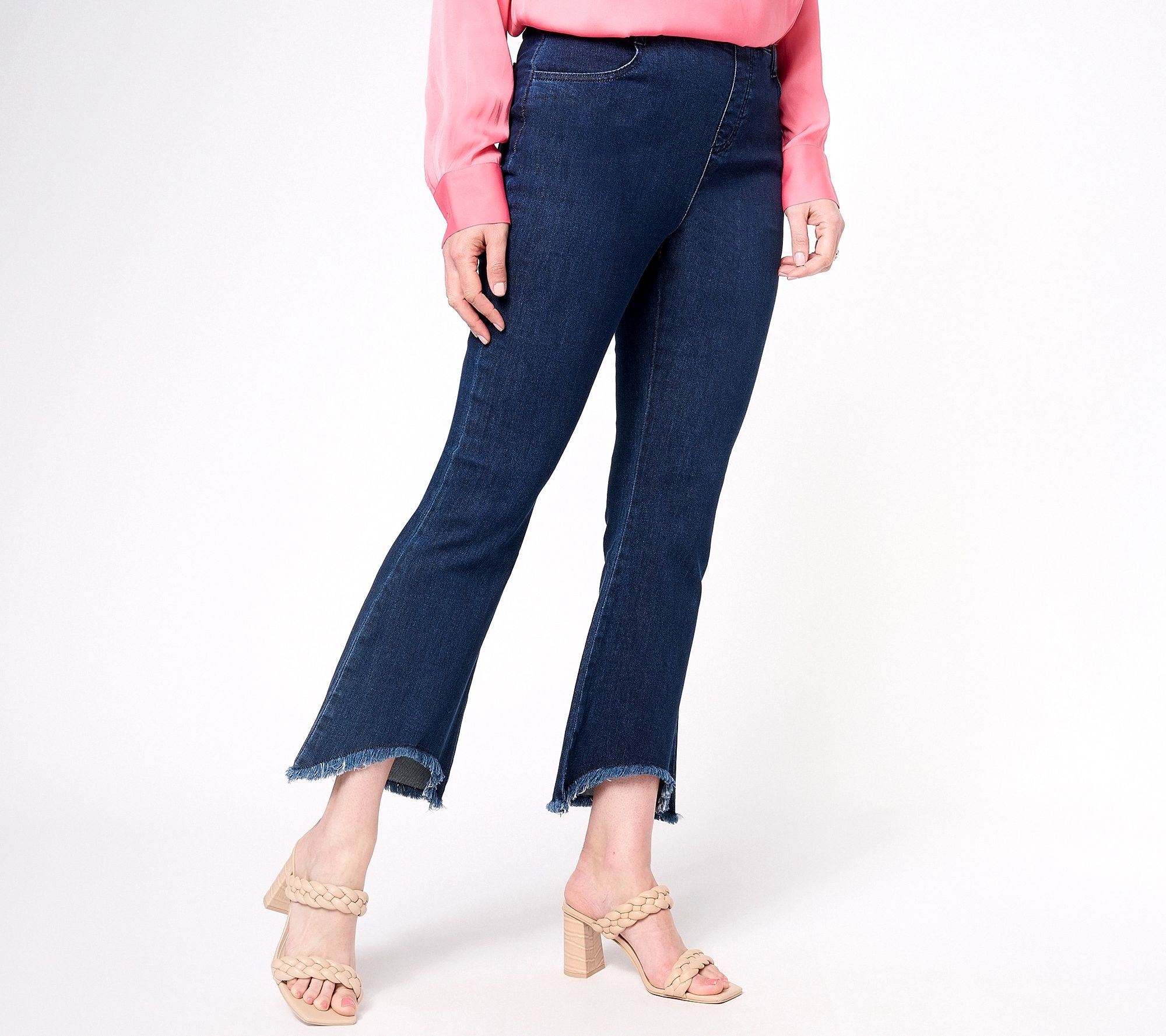 "As Is" Women with Control Petite Wonder Denim Kick Flare Jeans