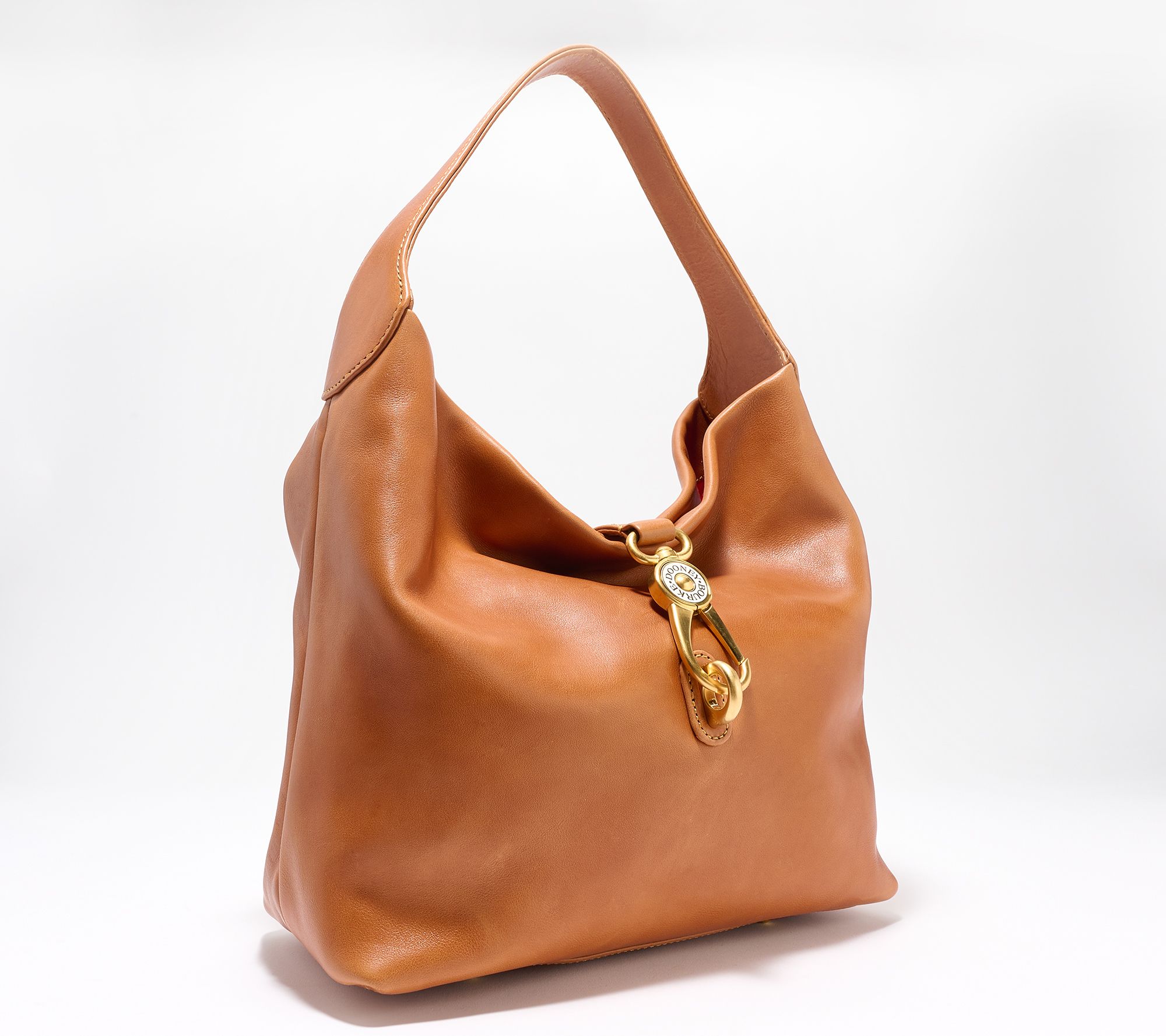 Dooney & Bourke Florentine Leather Logo Lock Sac - QVC.com