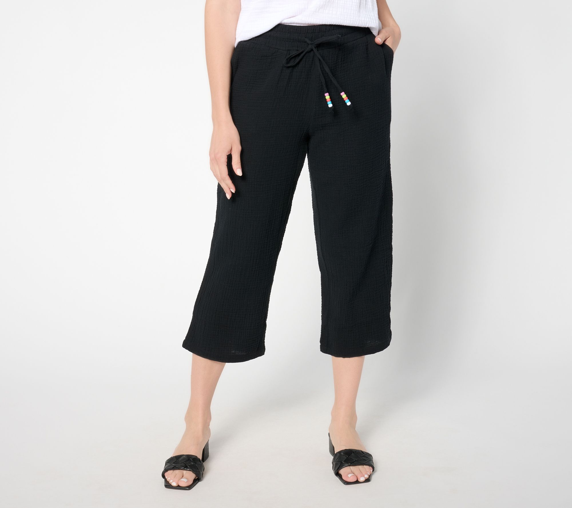 Belle Beach by Kim Gravel Regular Color Crush Cropped Pant