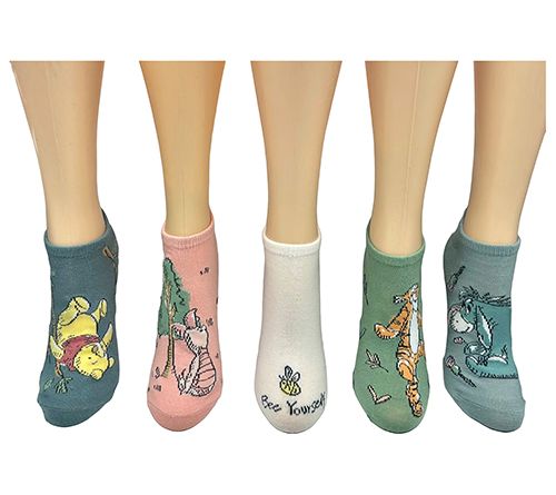 Winnie the Pooh & Friends No-Show Socks Set - 5Pair