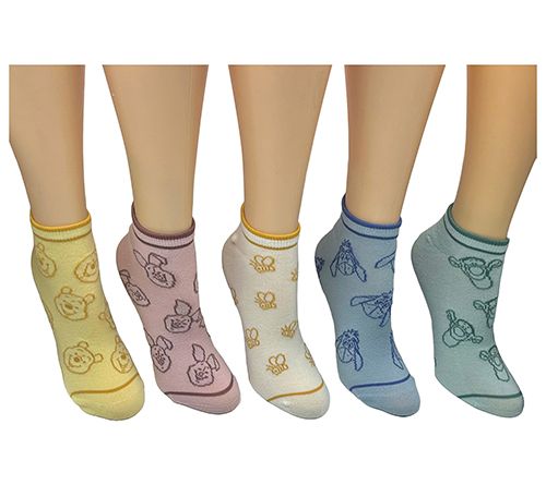 Winnie the Pooh & Friends No-Show Socks Set - 5Pair