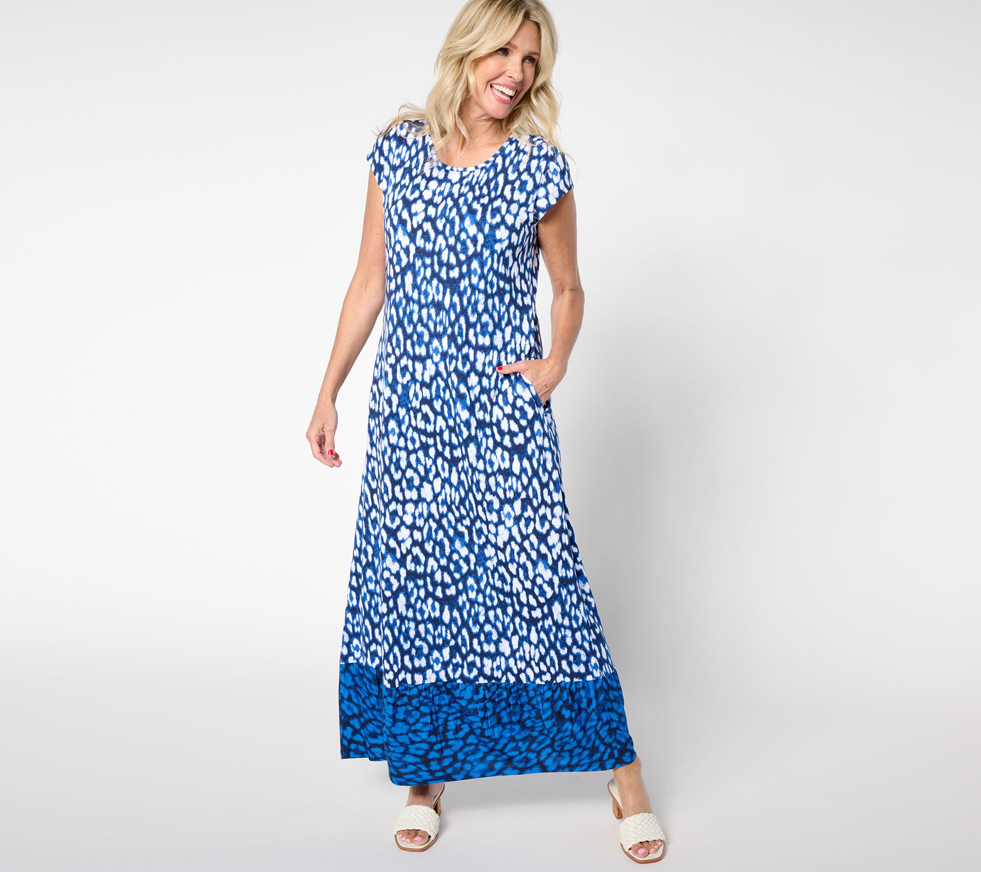 Denim & Co. Regular Slub Jersey Maxi Dress with Pockets