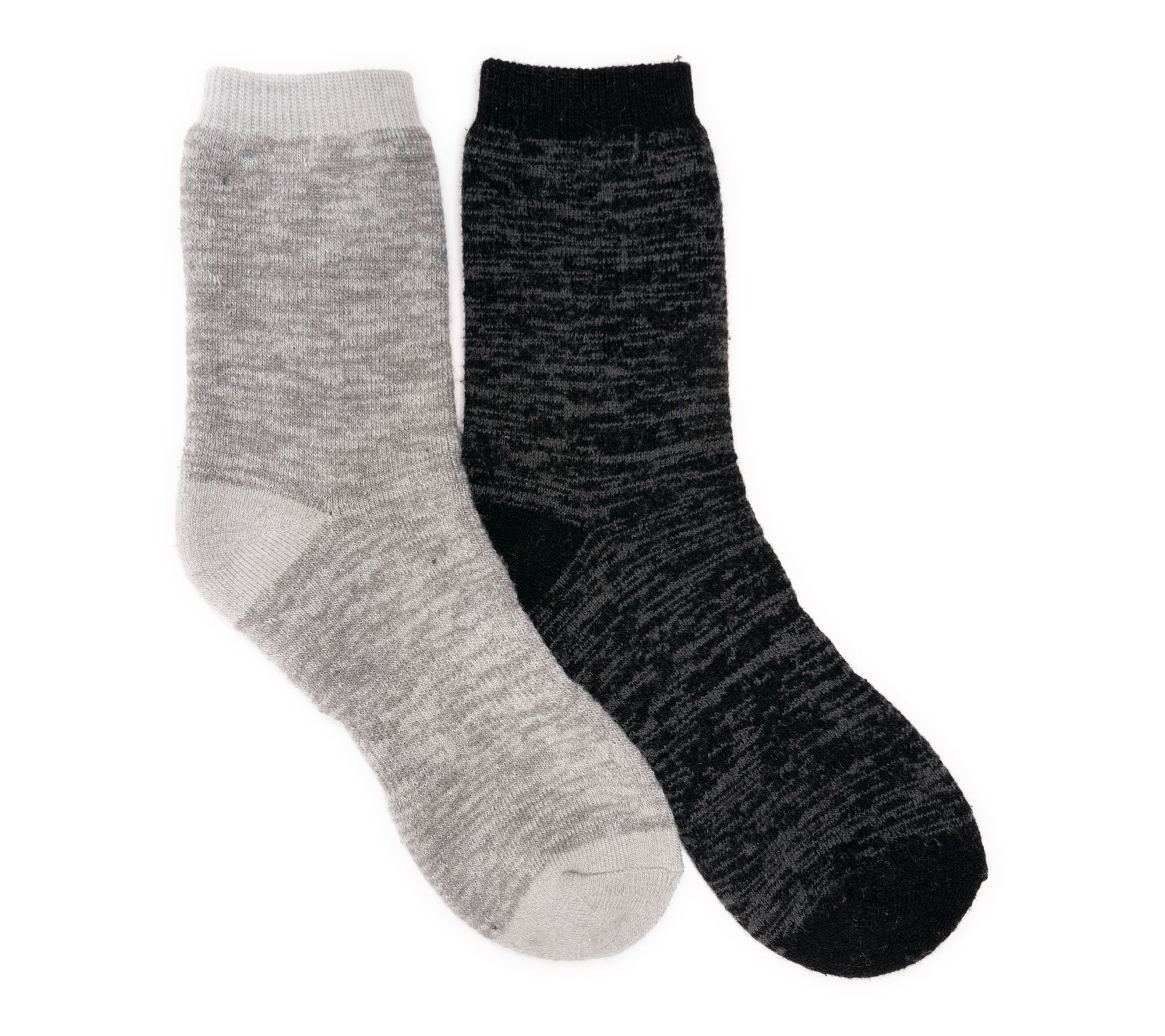 MUK LUKS Men's Sweater Weather Set of 2 Wool 6" Socks
