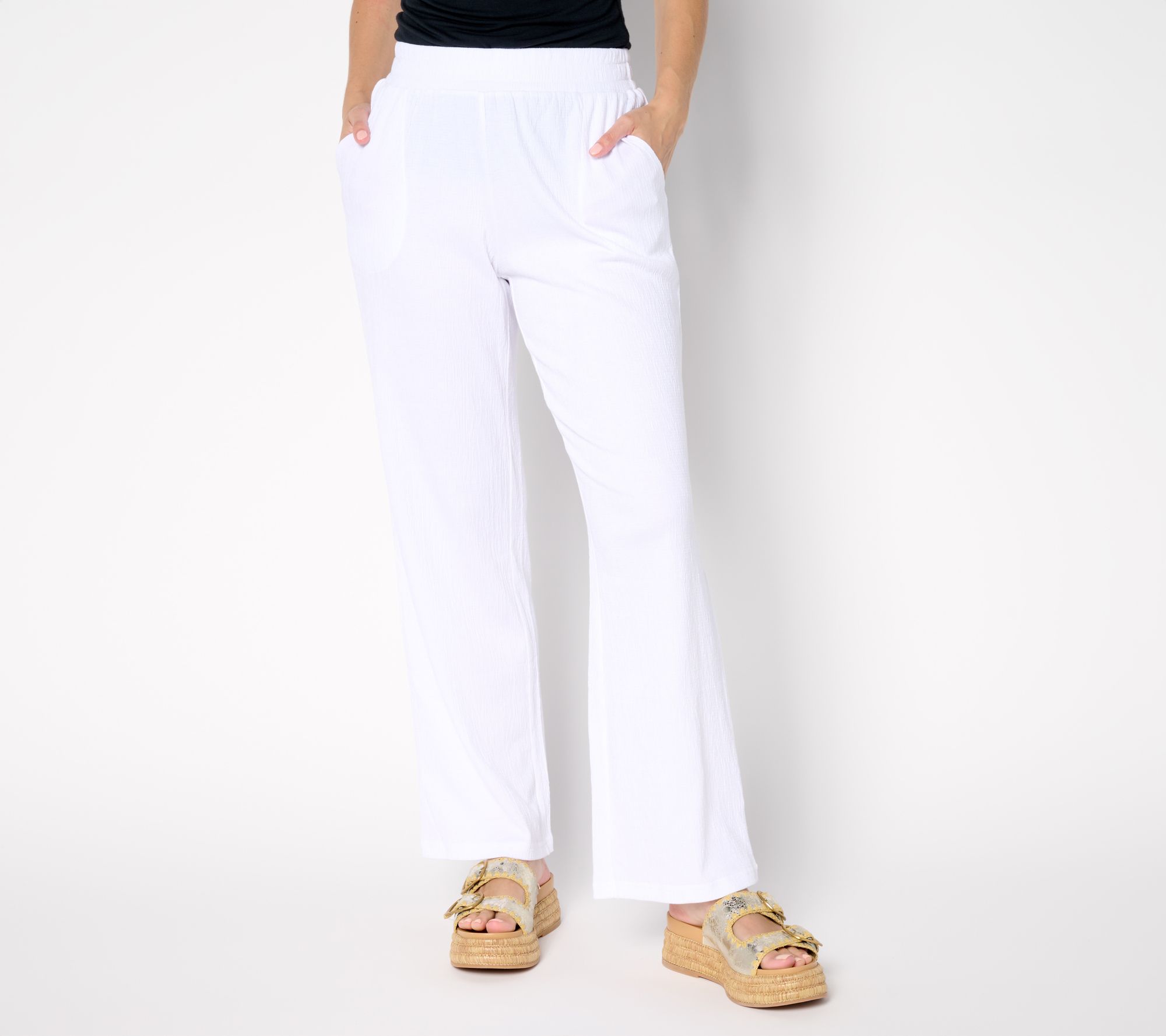 Belle by Kim Gravel Regular Packabelle Getaway Solid Beach Pant
