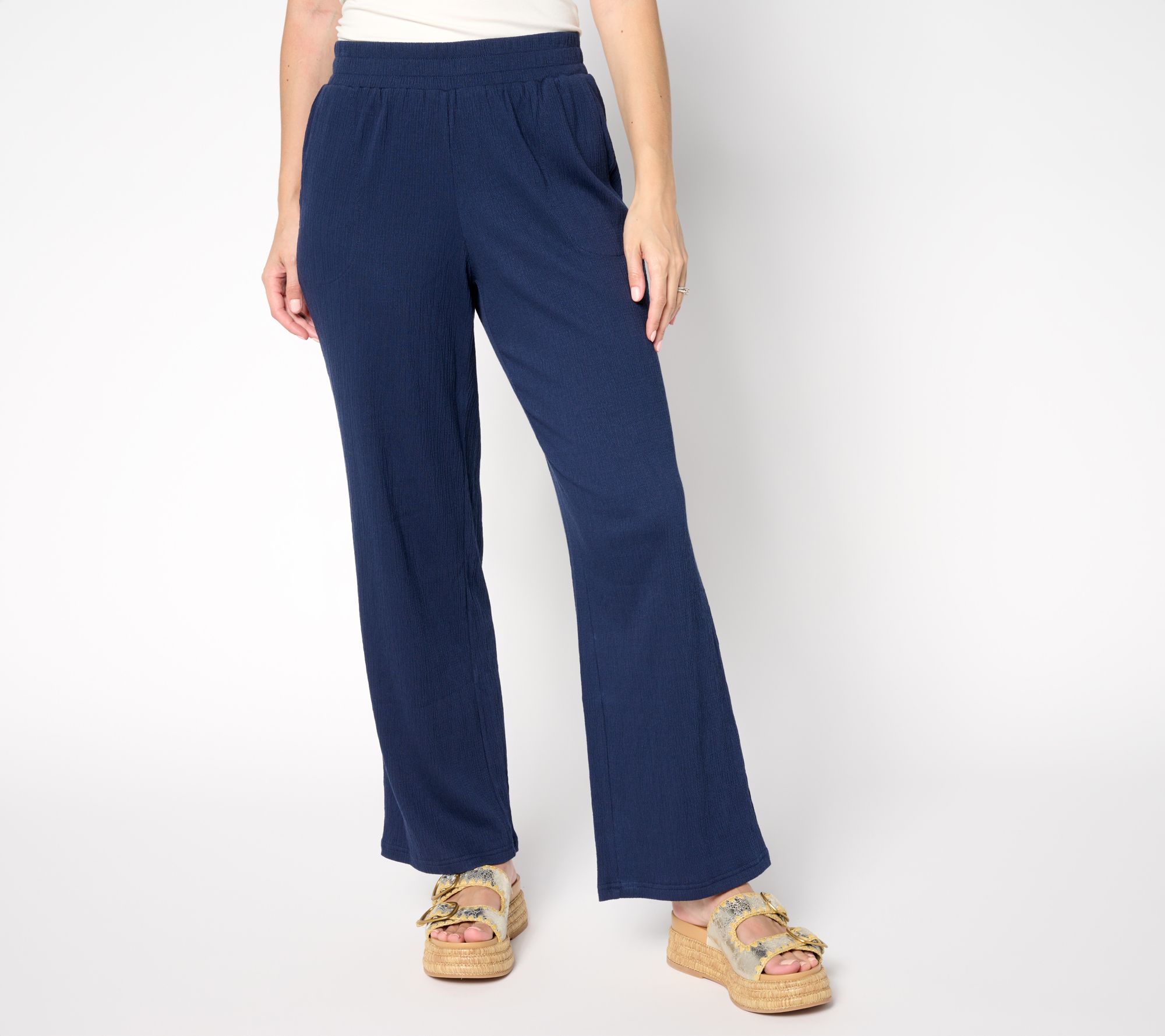Belle by Kim Gravel Regular Packabelle Getaway Solid Beach Pant