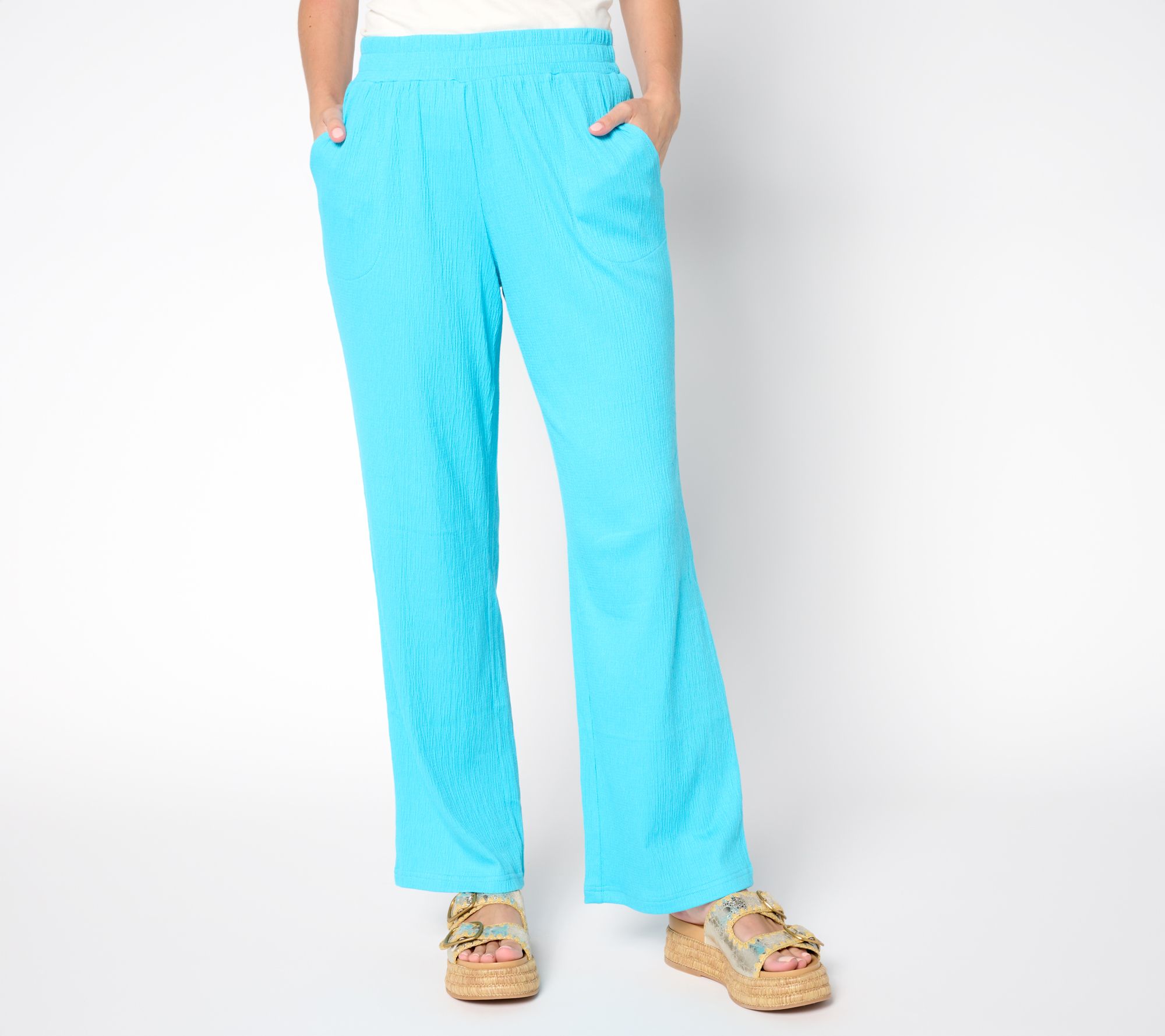 Belle by Kim Gravel Regular Packabelle Getaway Solid Beach Pant