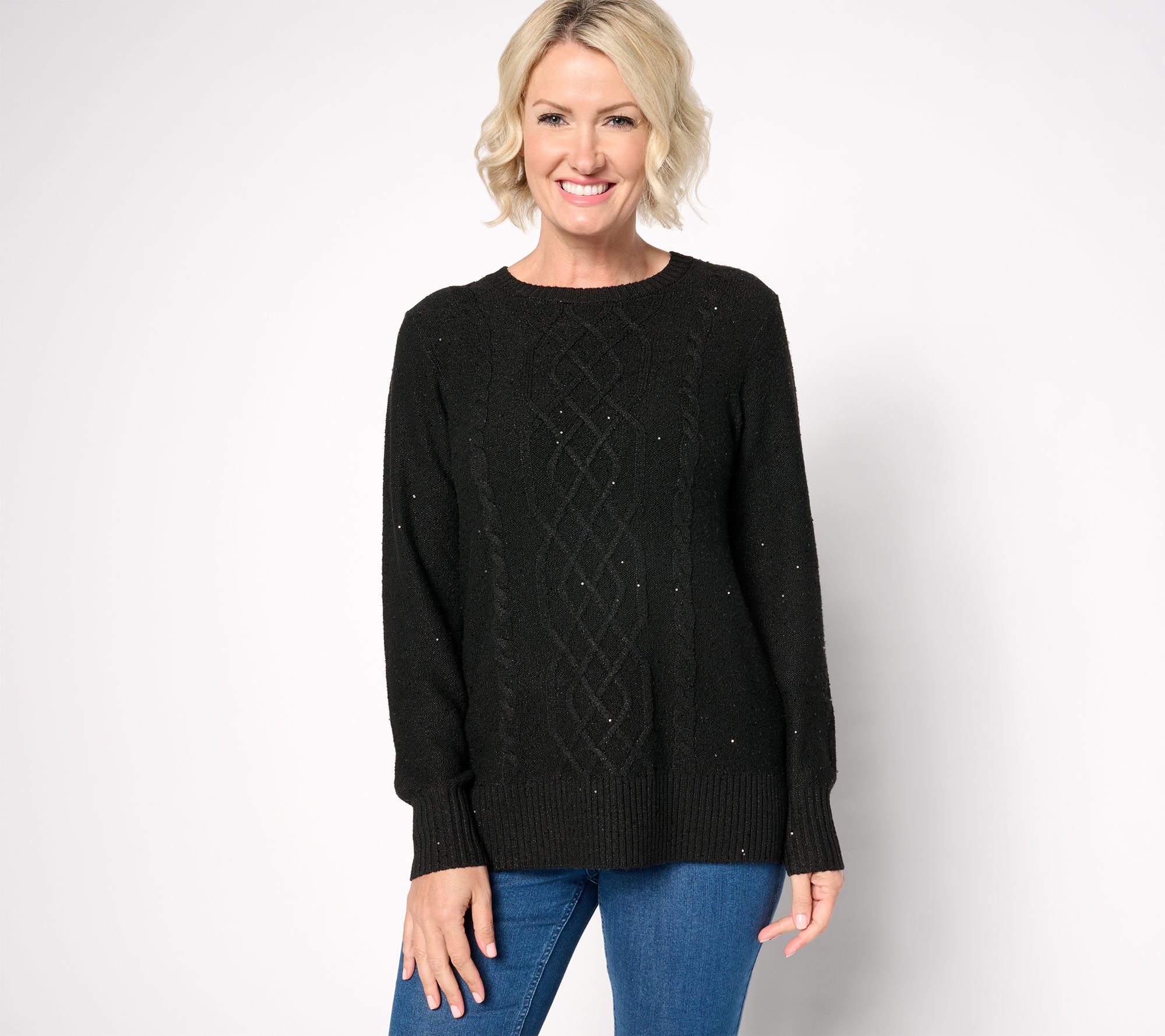 "As Is" Jingle Belles by Kim Gravel Sugarplum Sequin Sweater