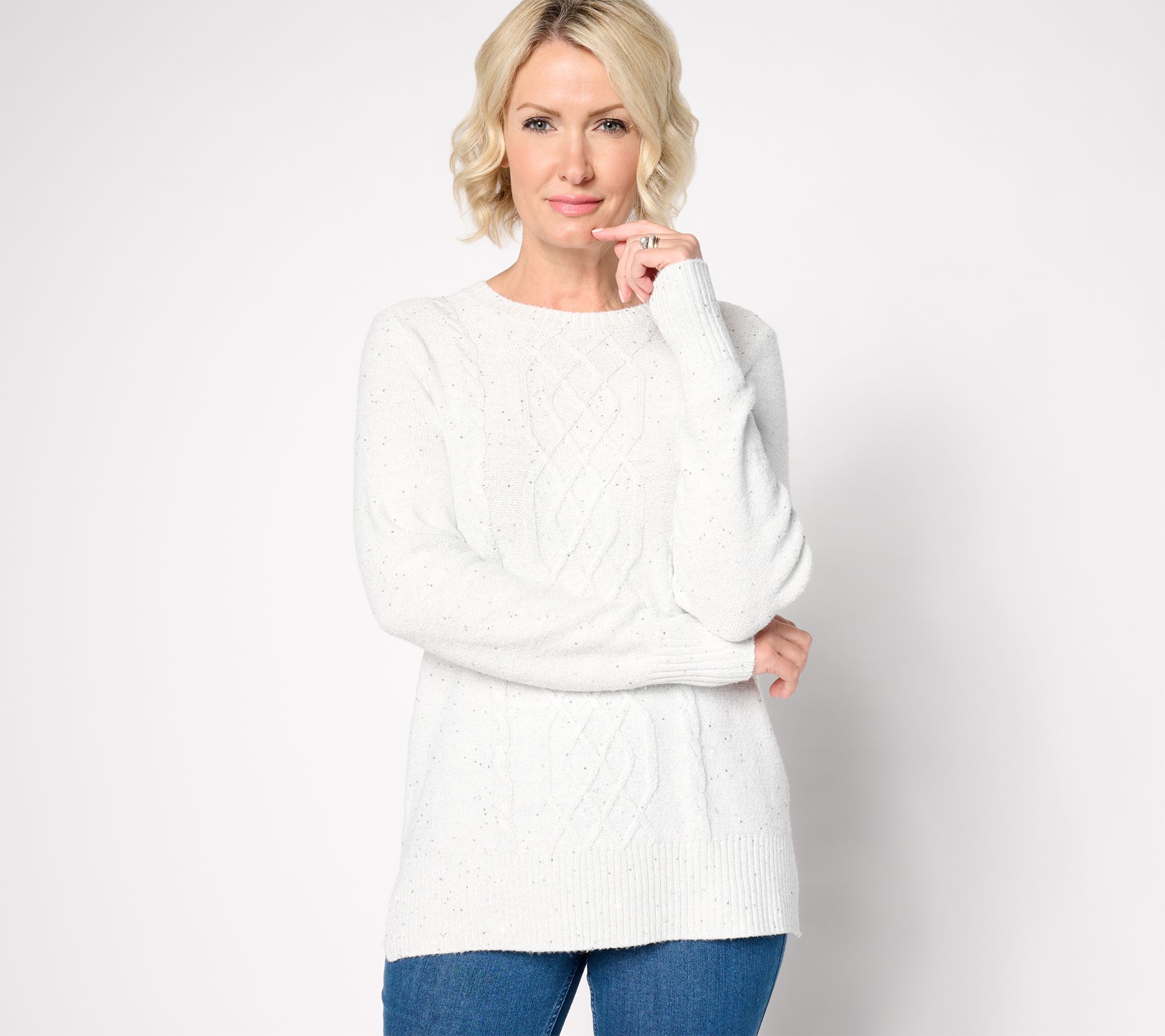 "As Is" Jingle Belles by Kim Gravel Sugarplum Sequin Sweater