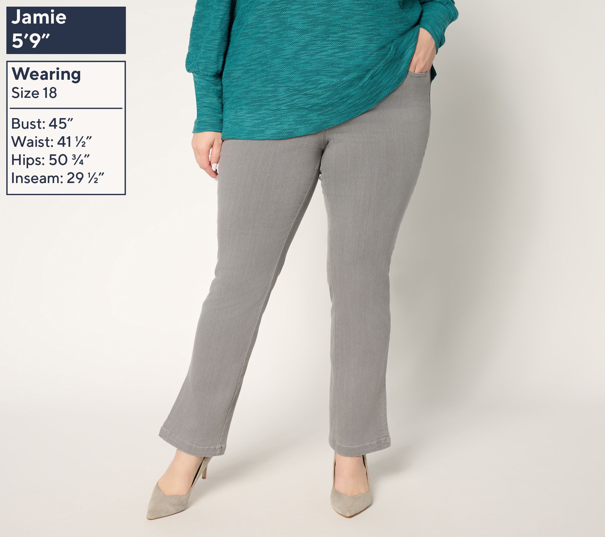 Belle❤︎ Belle by Kim Gravel Primabelle Denim Vented Straight Jean - QVC.com