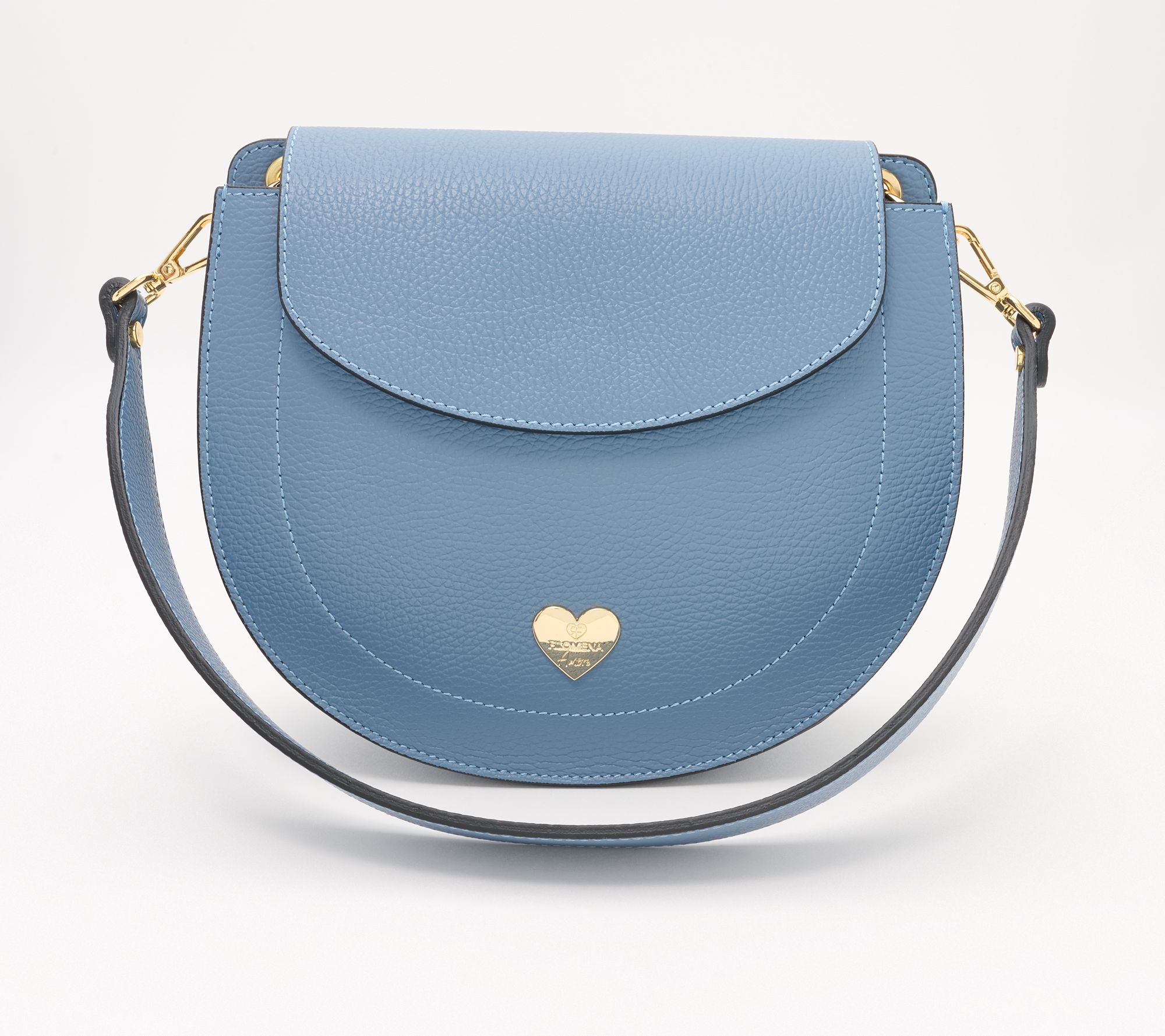 Filomena Amore Lady Sorrento Leather Shoulder Bag w/ Crossbody Strap