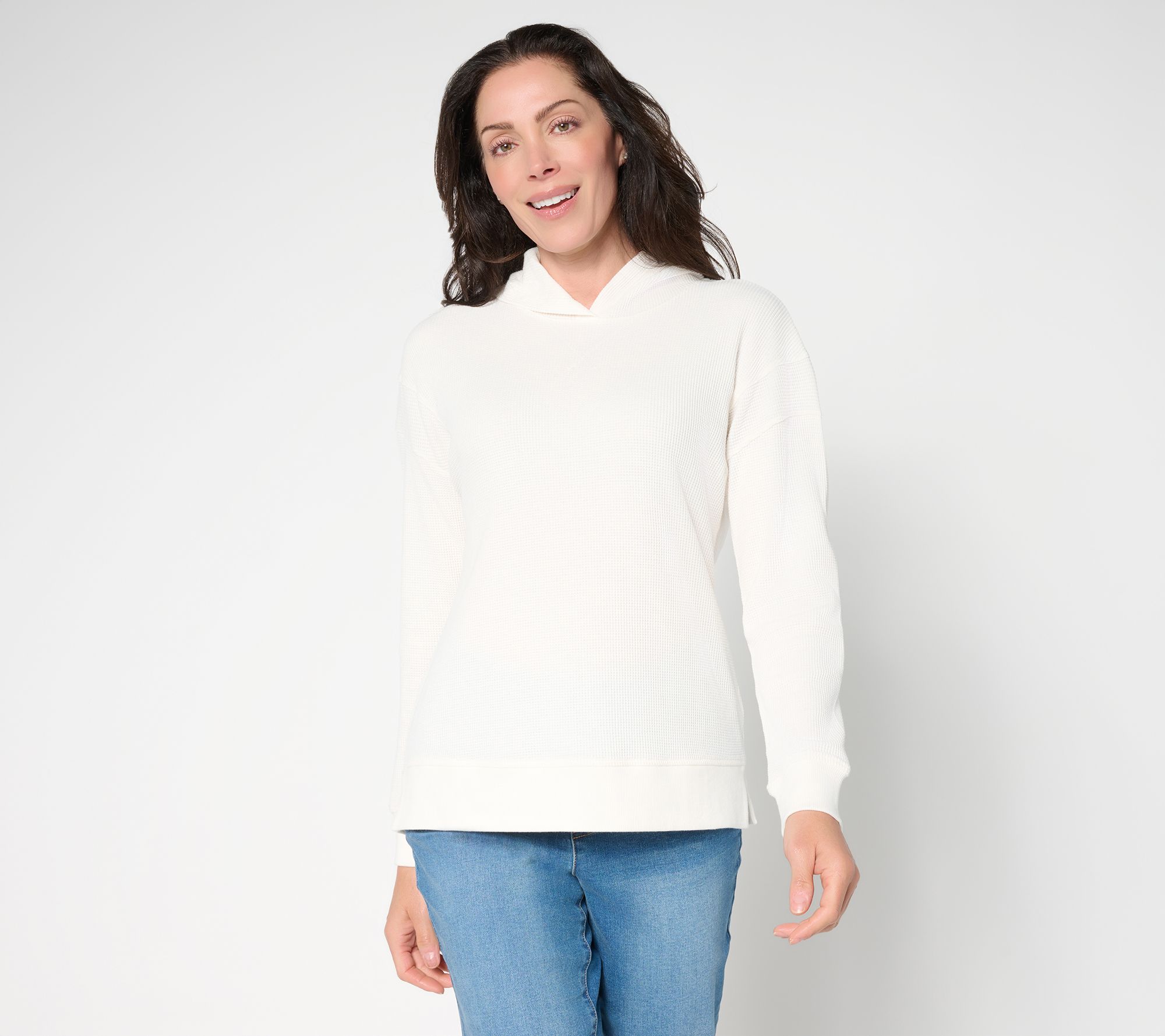 Belle by Kim Gravel Snow Washed Waffle Hoodie