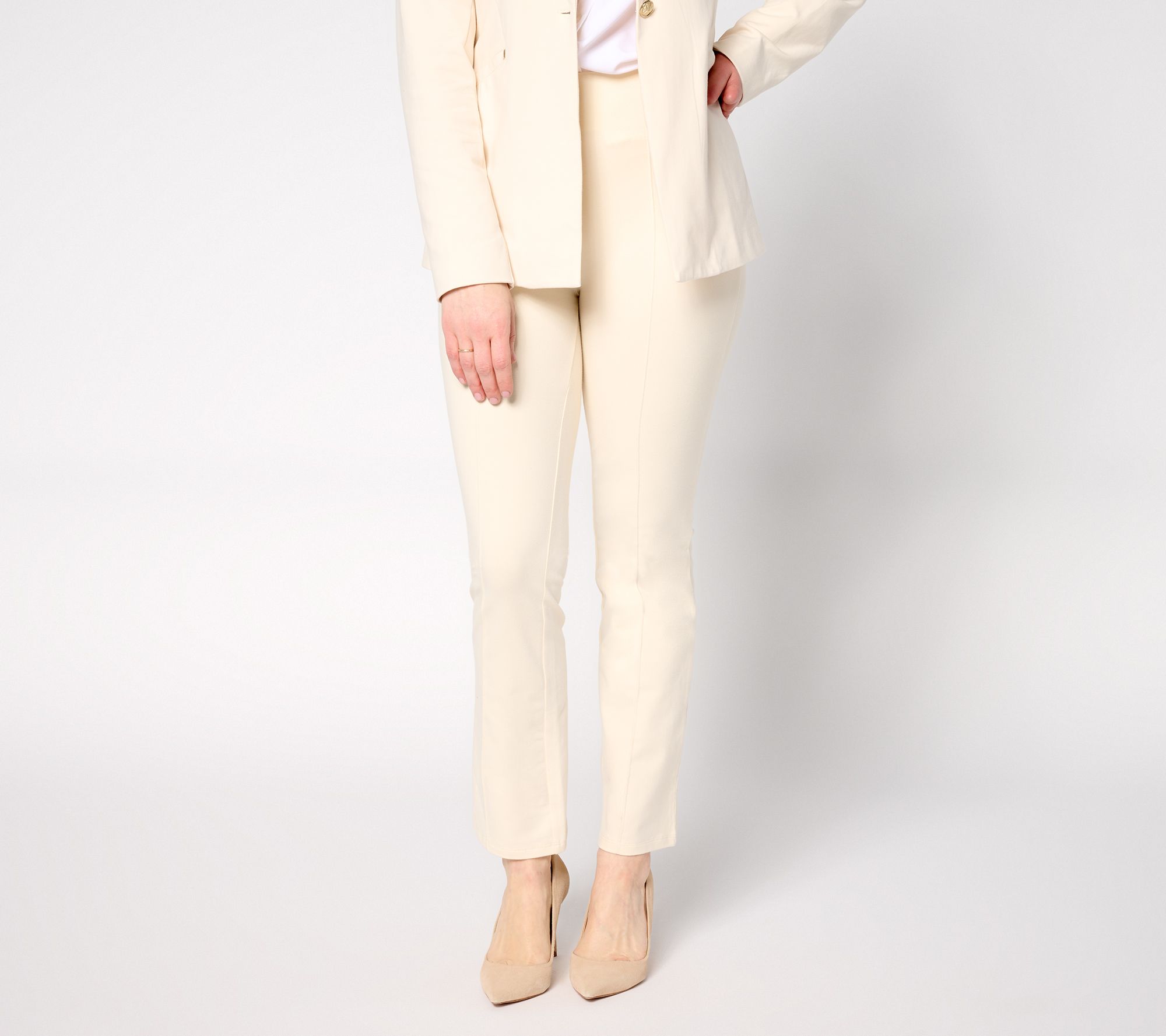 "As Is" Women with Control Petite Ankle 86/14 Baby Bell Pants