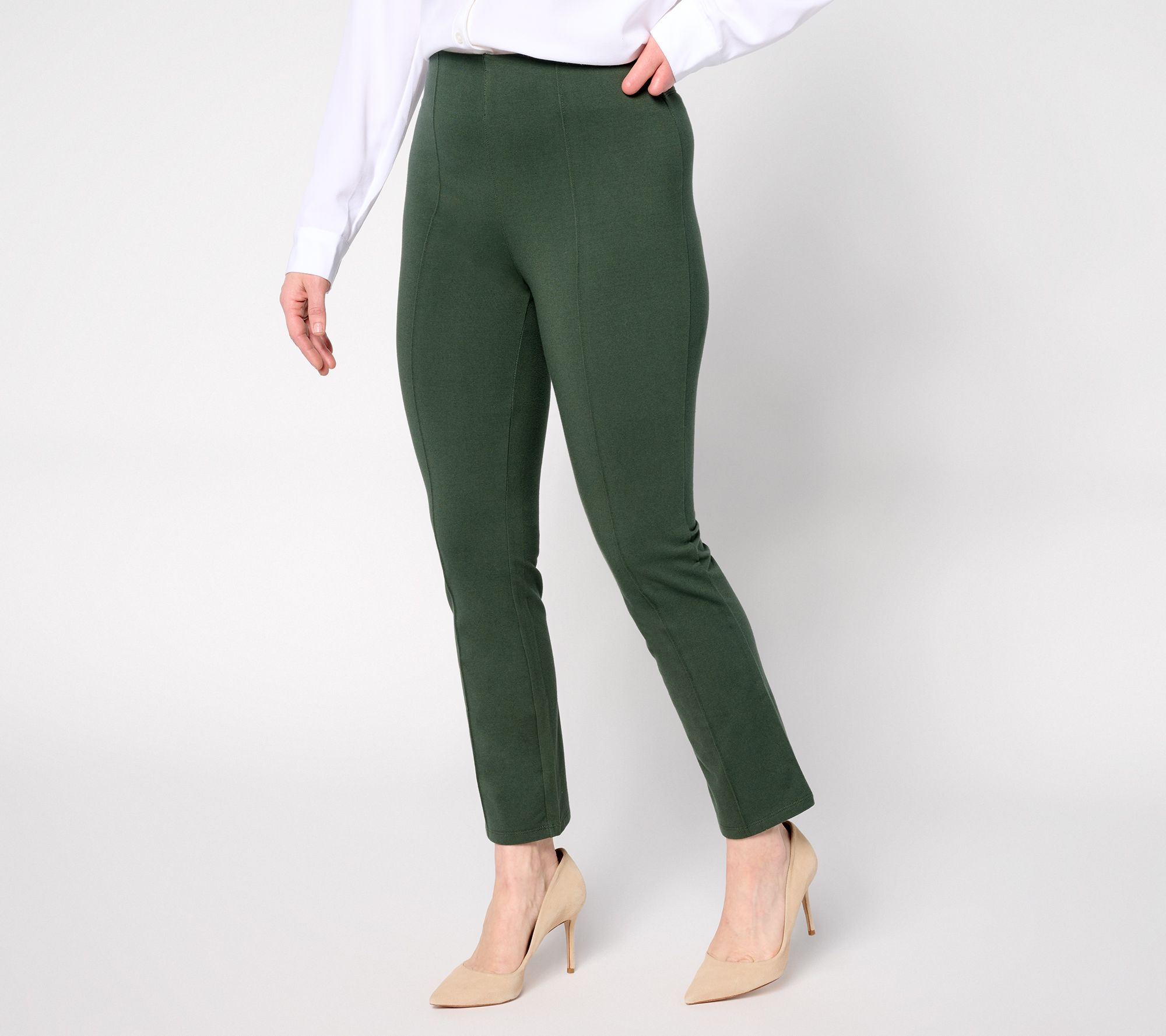 "As Is" Women with Control Petite Ankle 86/14 Baby Bell Pants