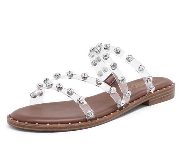 Dream Pairs Women's Studded Rhinestone Sandals