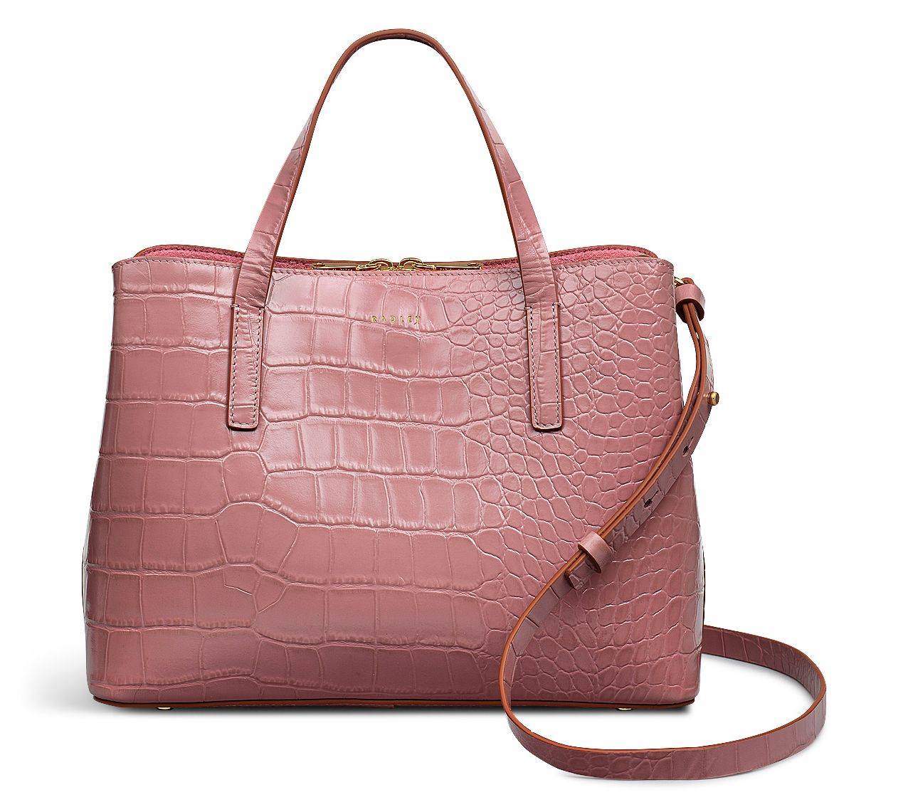  RADLEY Dukes lace Faux Croc Medium Leather Satchel