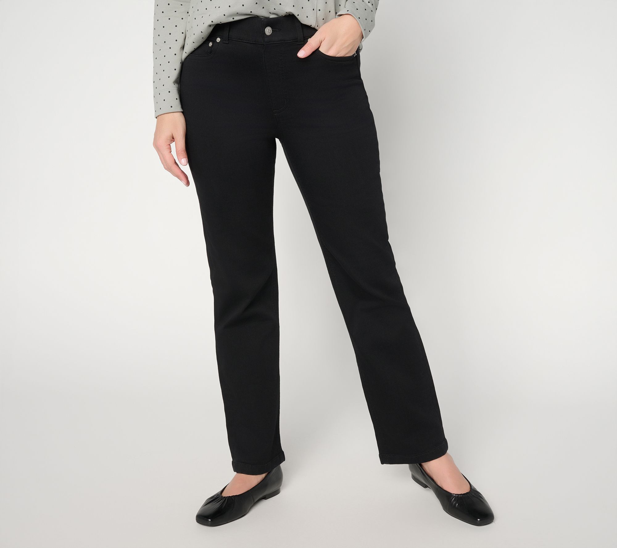 Denim & Co. Petite Comfy Knit 94' Fit Jeans